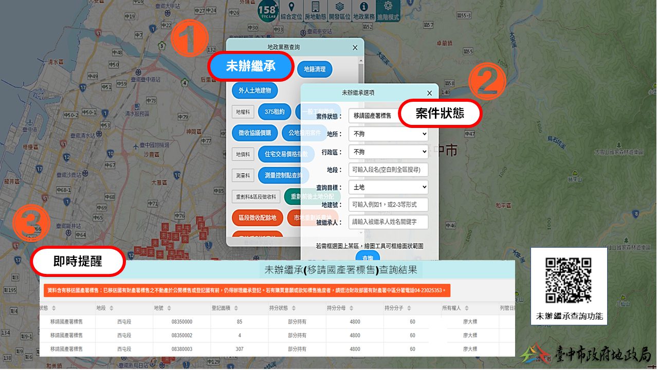 優化「158PLUS空間資訊網」 中市地政局籲速辦繼承登記 確保財產安全 優化「158PLUS空間資訊網」 中市地政局籲速辦繼承登記 確保財產安全
