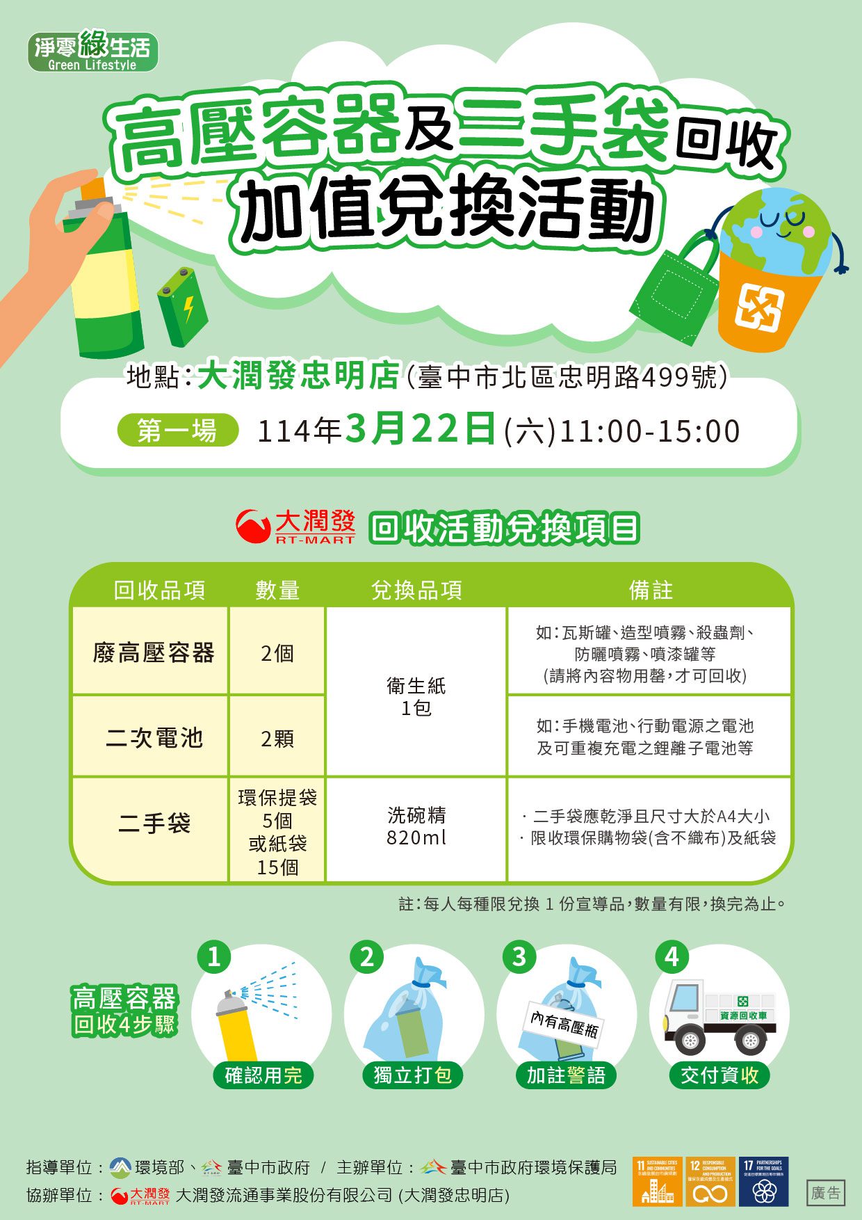 中市高壓容器回收活動起跑　首場3/22回收換限量好禮