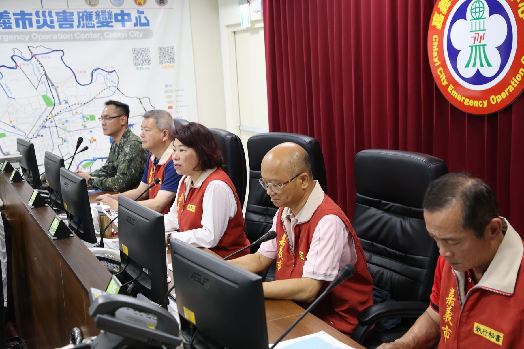 嘉義市一級開設應戰強颱康芮　黃敏惠籲請市民留意強陣風影響