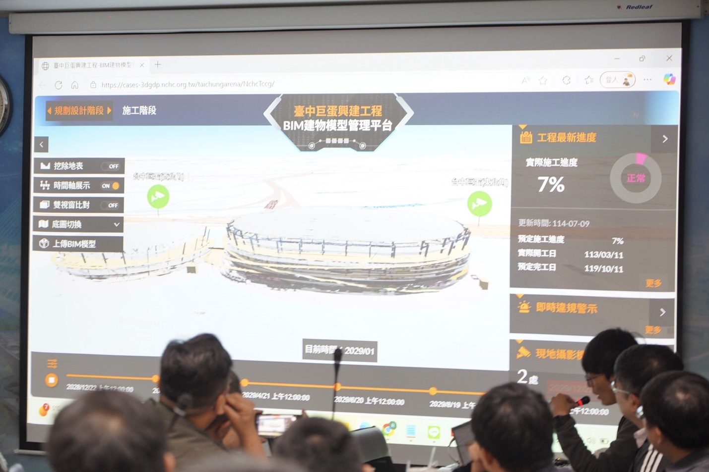 把工地搬進電腦裡！　中市建設局攜手國研院國網中心　成功建構「台中巨蛋三維GIS資訊系統」