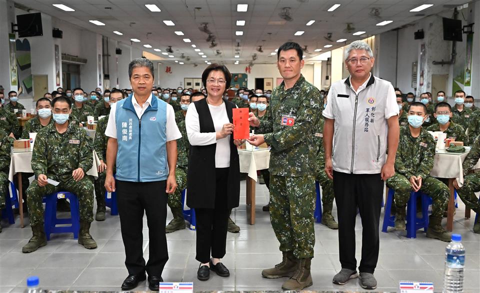 彰化縣長王惠美前往台南大內營區探視彰化子弟兵　勉勵立定志向、積極進取
