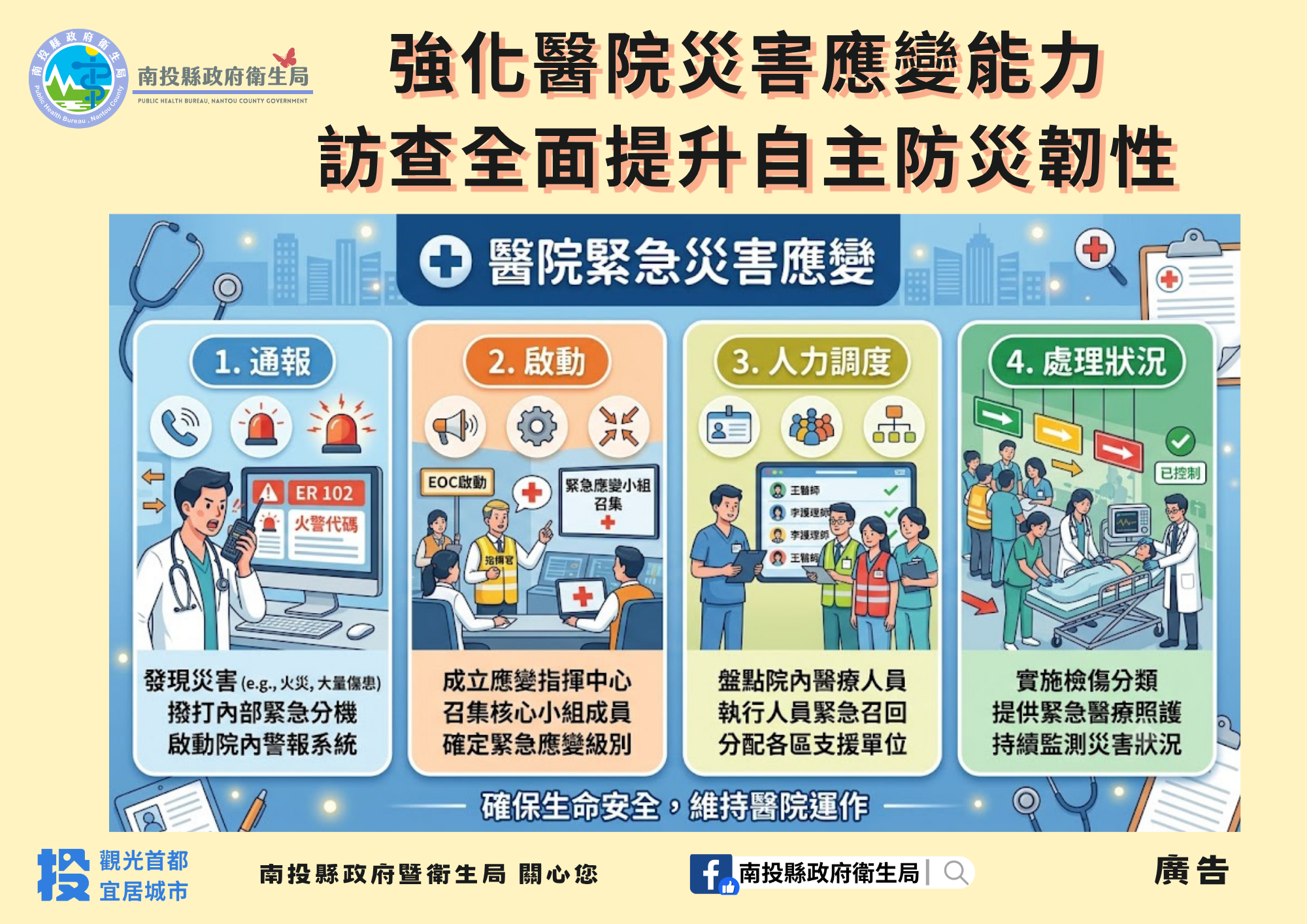 強化醫院災害應變能力　全面提升自主防災靭性