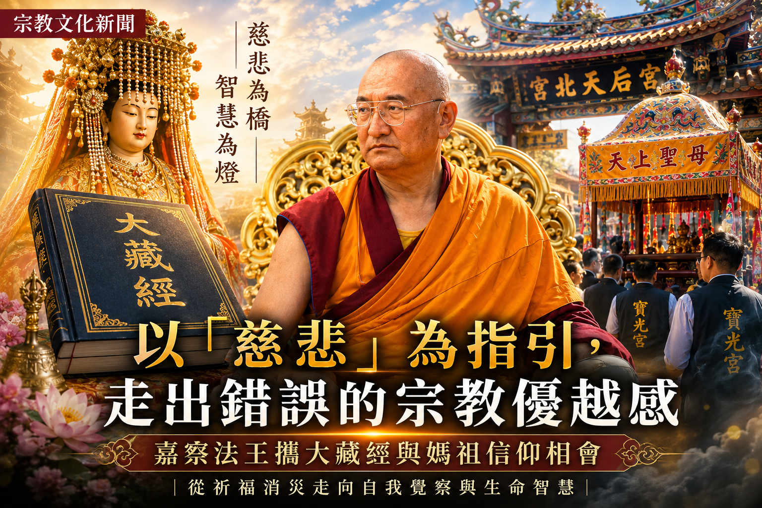 走出錯誤的宗教優越感！　嘉察法王攜大藏經與媽祖信仰相會