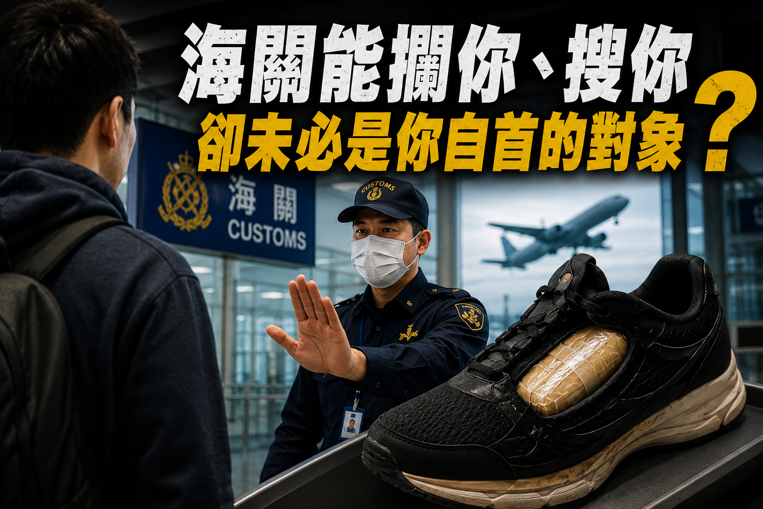 「海關」能攔你、搜你，卻未必是你自首的對象？刑事律師揭「機場自首」制度矛盾！