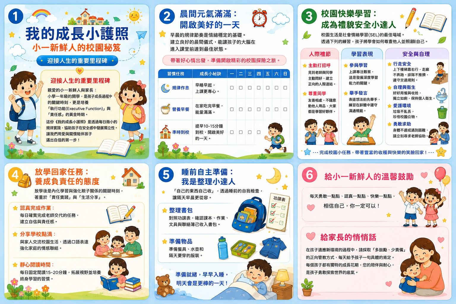 小一新生必備！北市推「成長小護照」 四大情境教孩子獨立自理