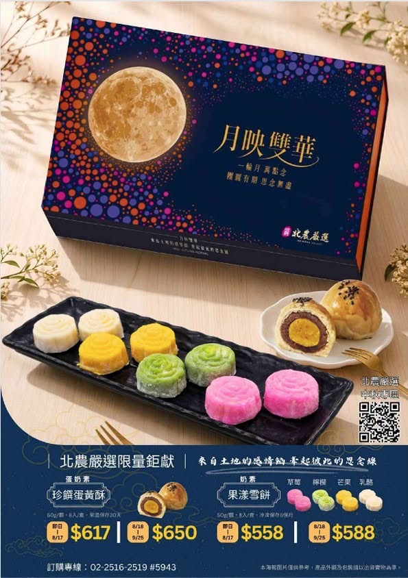 北農月映雙華狂賣逾萬盒　蛋黃酥完售　雪餅限量千盒最終倒數