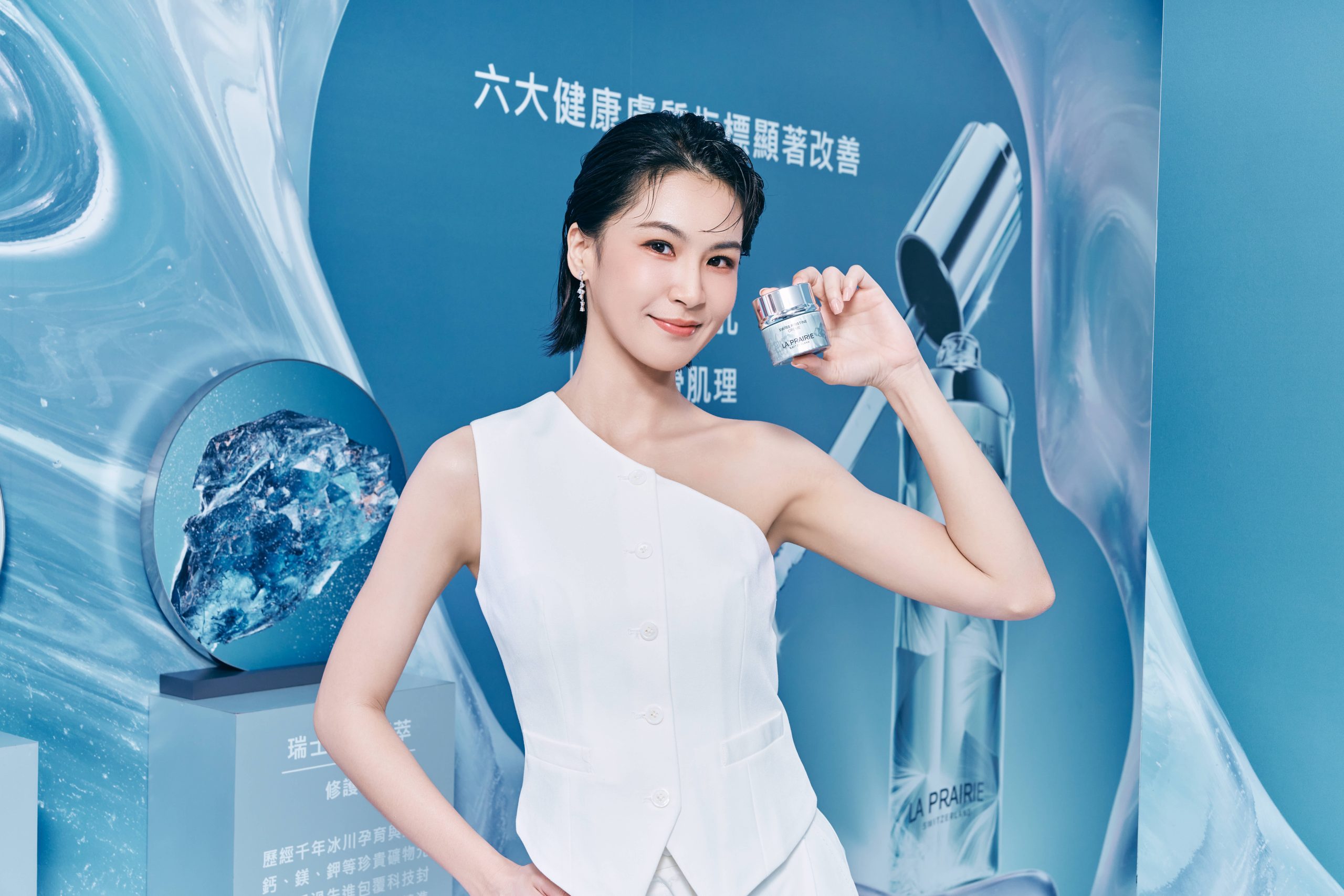 甫奪下《乘風2026》年度總冠軍的曾沛慈 現身台北為瑞士保養品站台