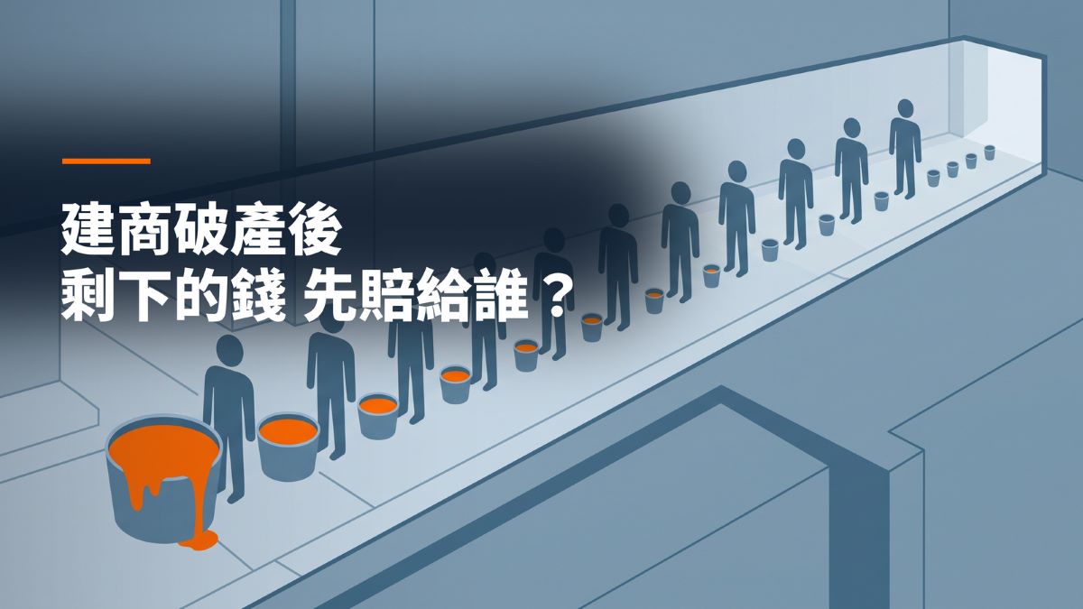 建商破產後,剩下的錢先賠給誰?律師排出順位 建商破產後,剩下的錢先賠給誰?律師排出順位