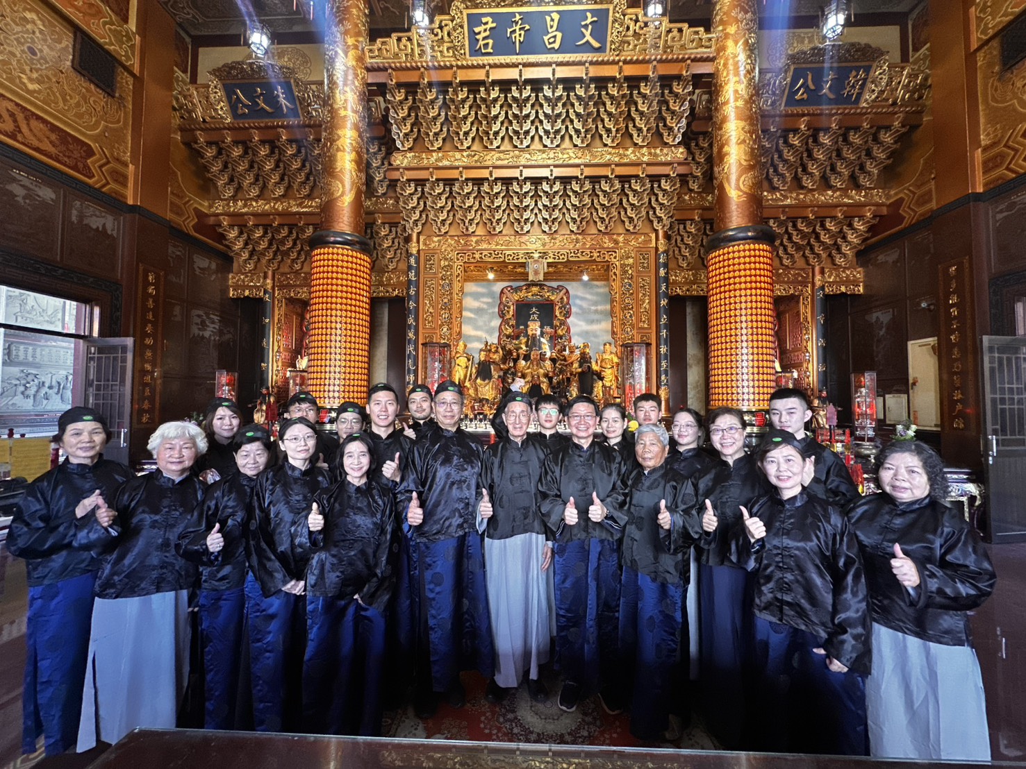 東勢文昌廟教師節祭孔融合百年南管！　中市客委會讚揚在地青年返鄉傳承文化