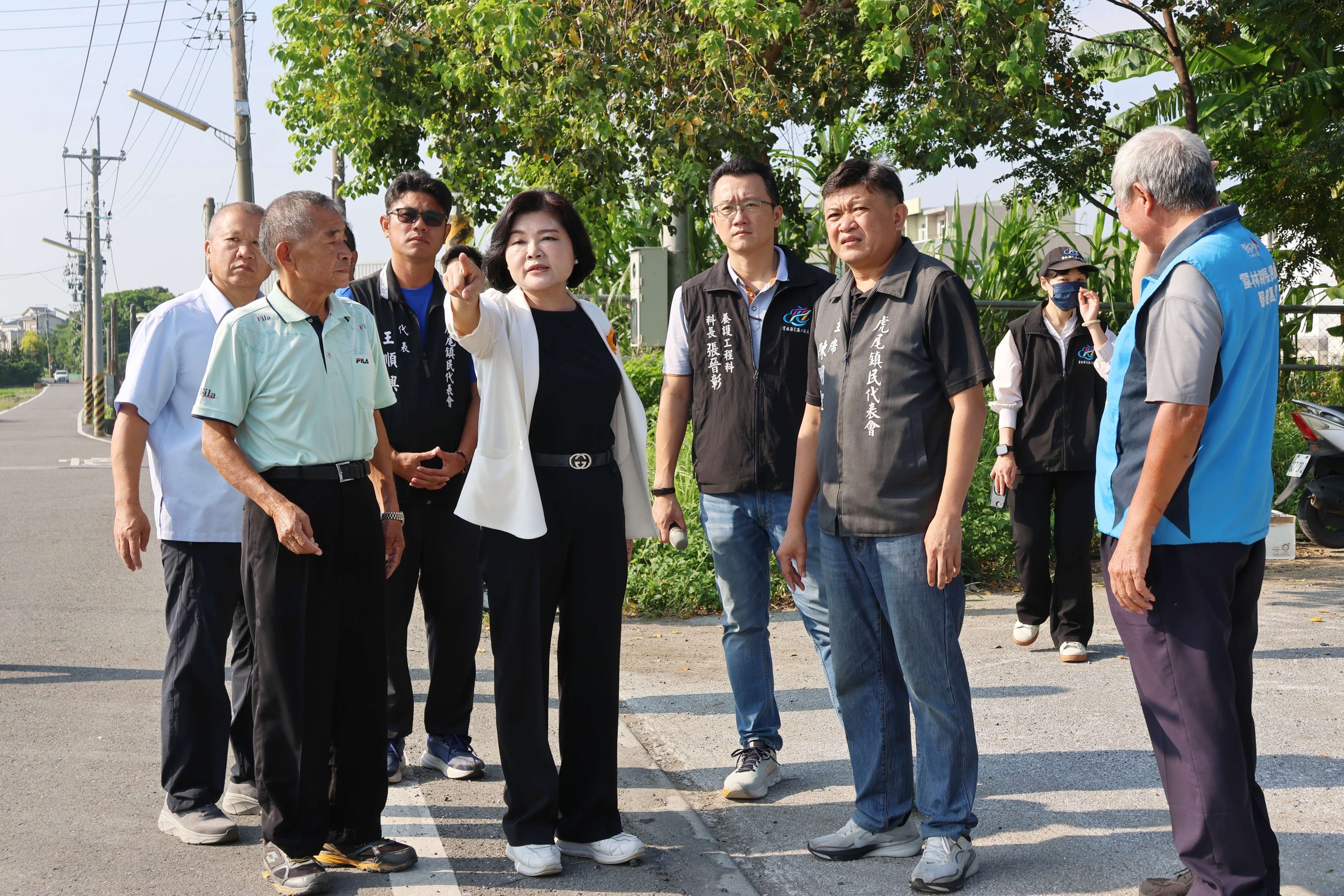 建構安全交通路網　張麗善縣長會勘虎尾鎮雲73-1線路面及側溝改善工程