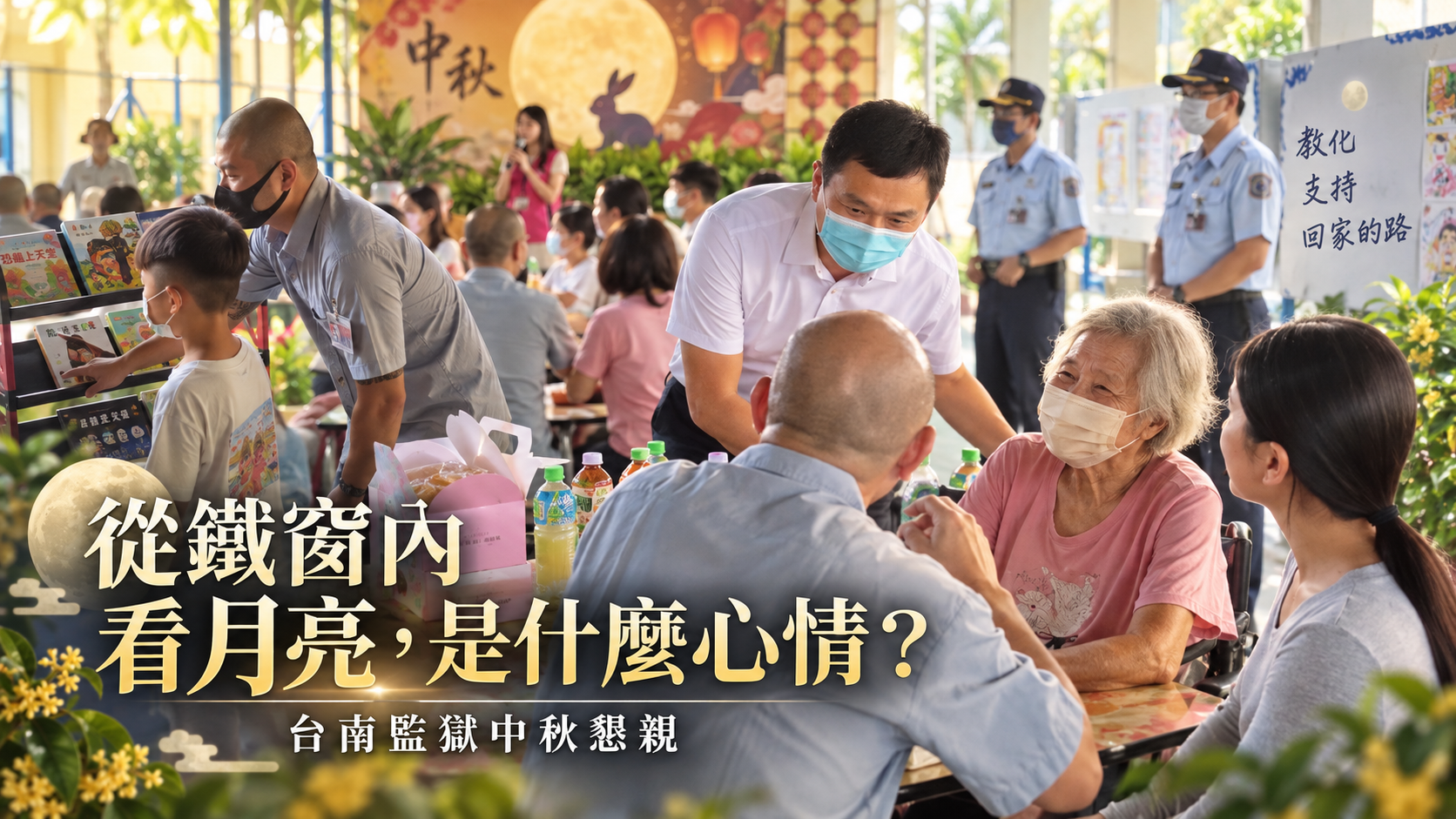 從鐵窗內看月亮，是什麼心情？臺南監獄中秋懇親　用親情鋪一條回家的路