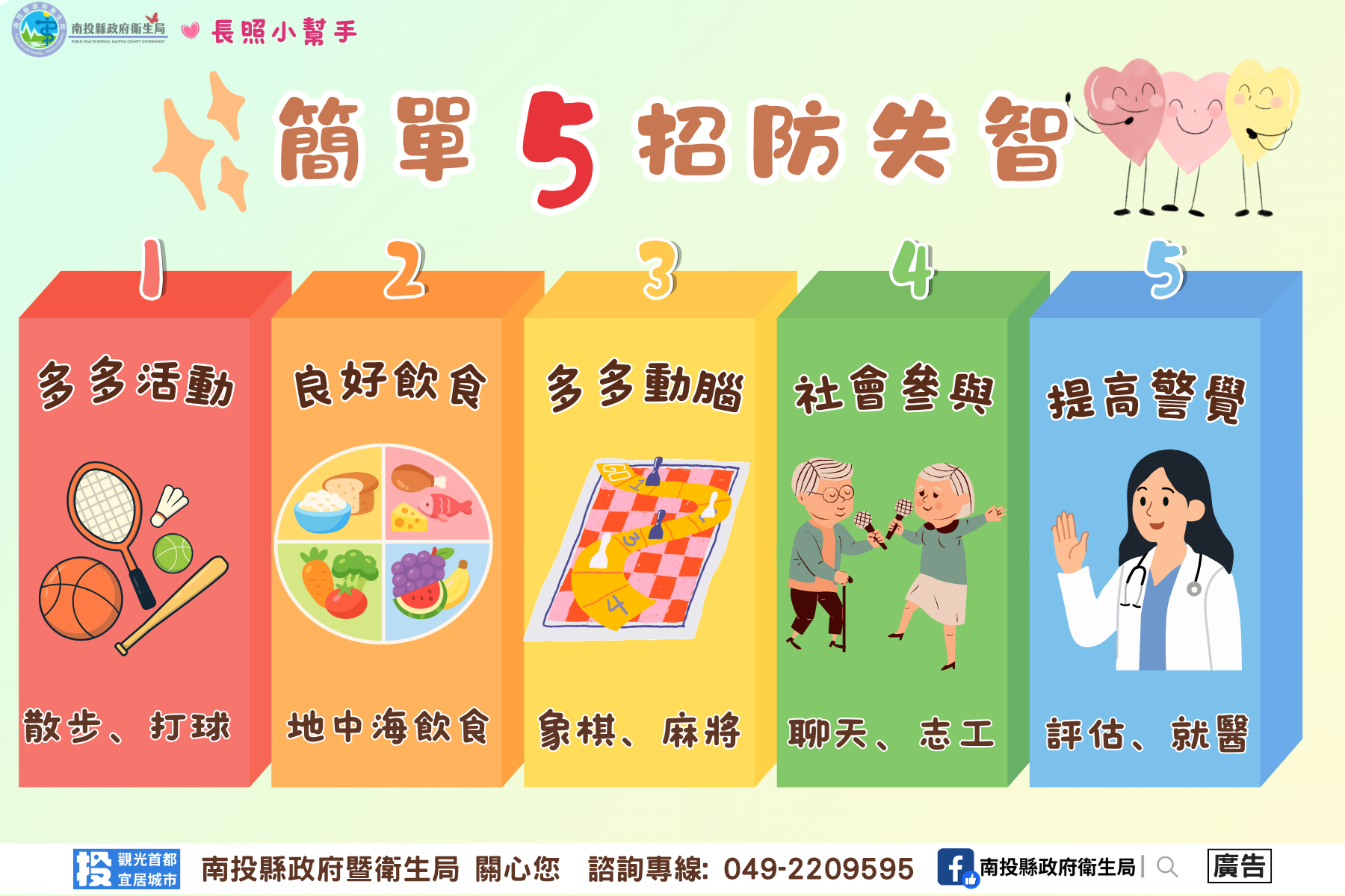 別讓失智找上門！健康五招動起來