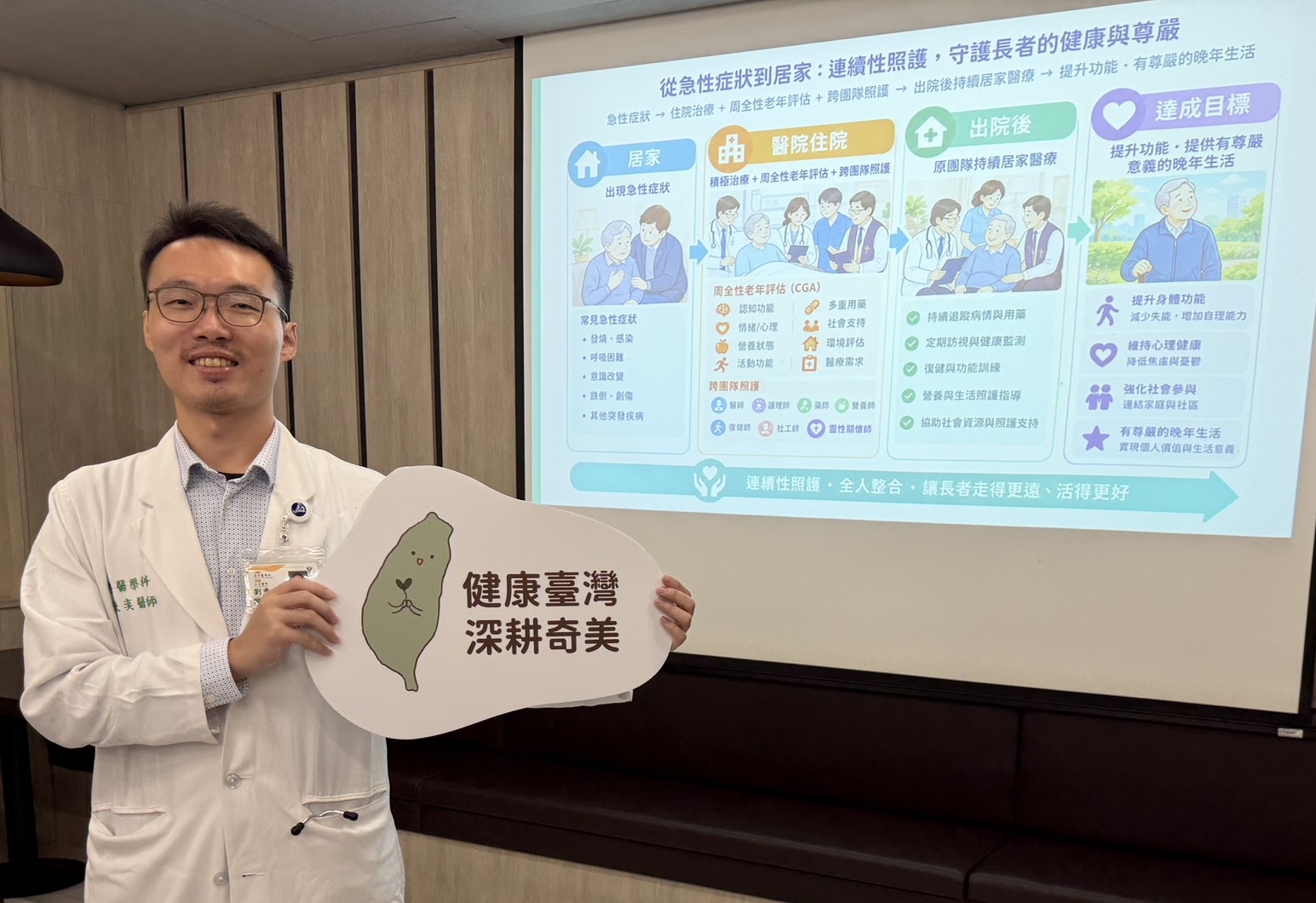 8旬翁心臟衰竭+多重慢性病 奇美醫院居家醫療與住院跨團隊介入改善