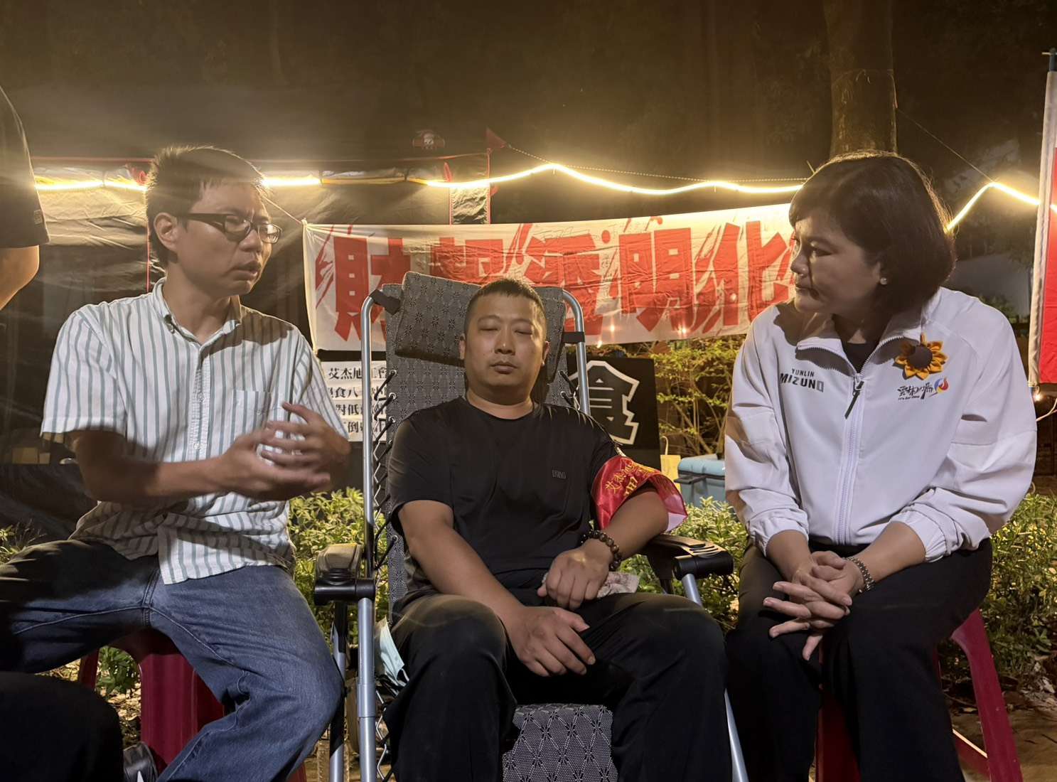 張麗善探視艾杰旭工會理事長沈全成　聆聽工會訴求　盼勞資雙方理性協商　尋求共識共創雙贏
