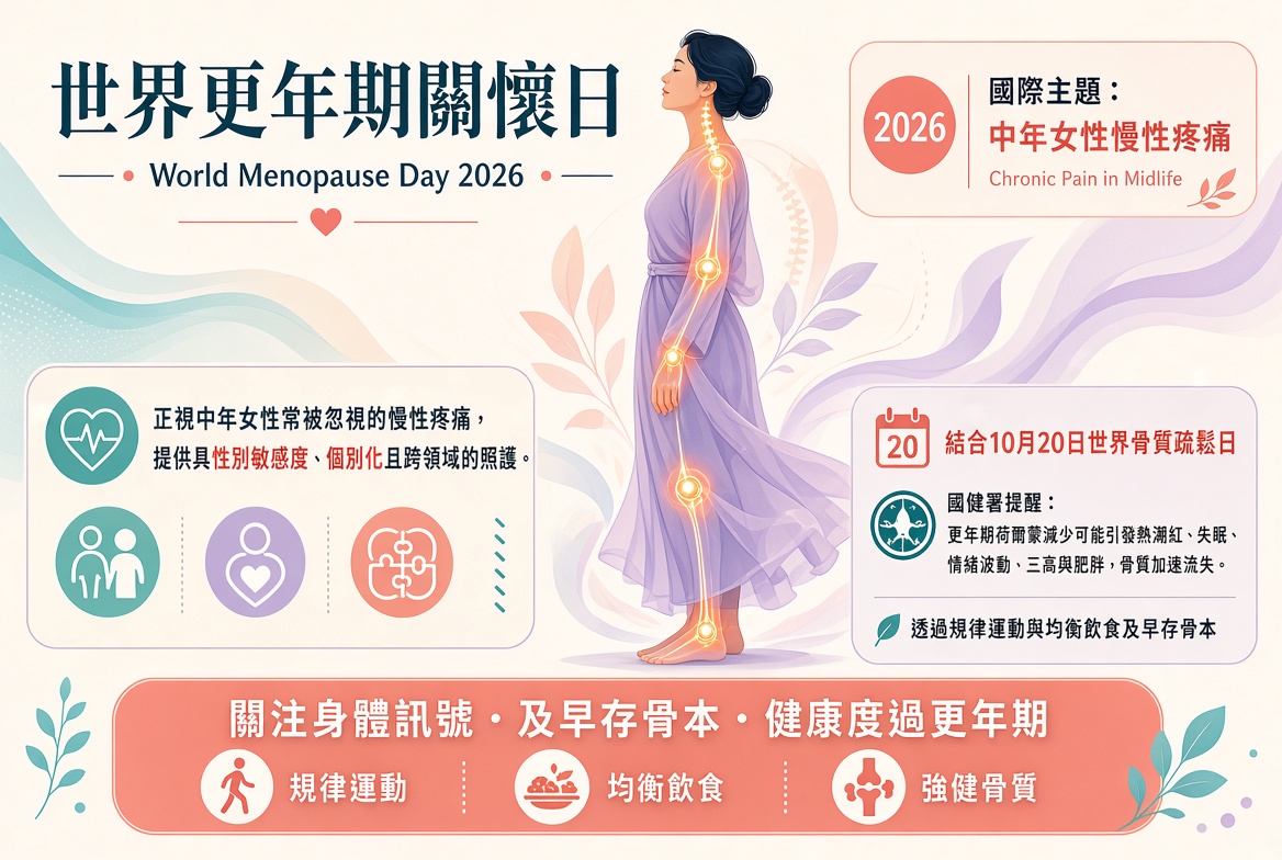 世界更年期關懷日　陪伴女性自在迎接人生新階段