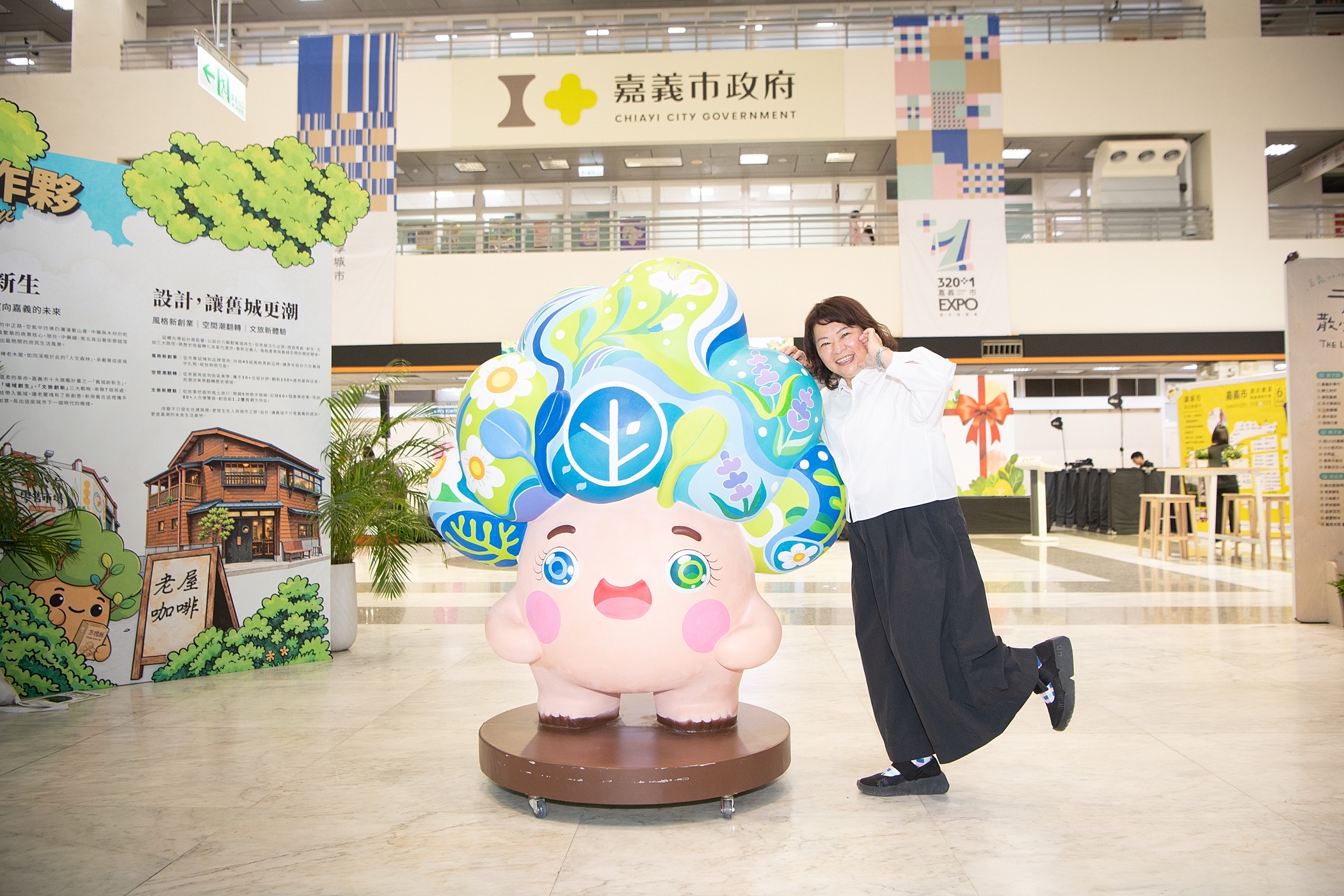 嘉義市舊城創新生成果展　黃敏惠發表城市IP「木吉」　網讚：太可愛