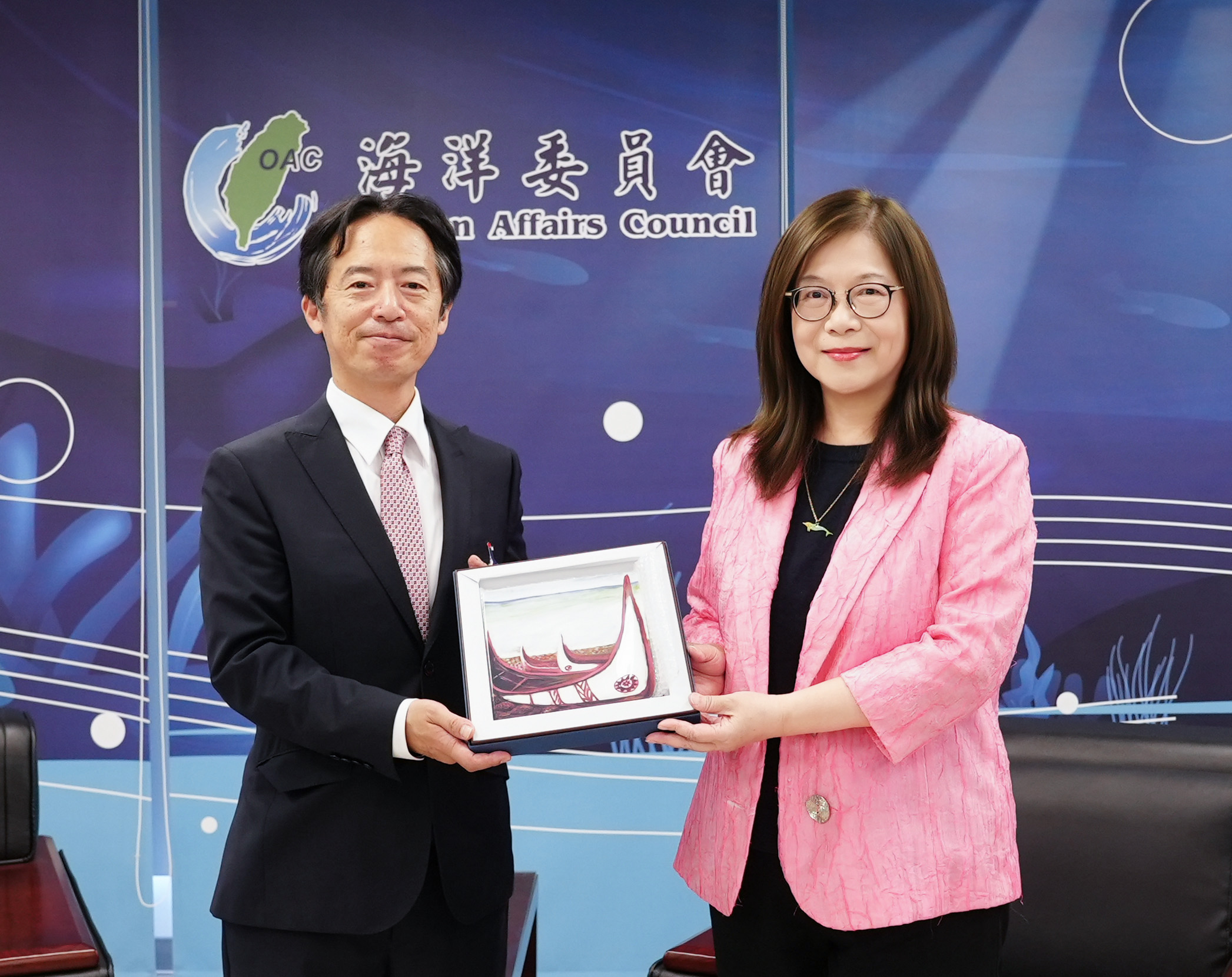 日本交流協會新任所長福永護 拜會海委會 管碧玲 海洋串起地理 心裡最接近的兩國