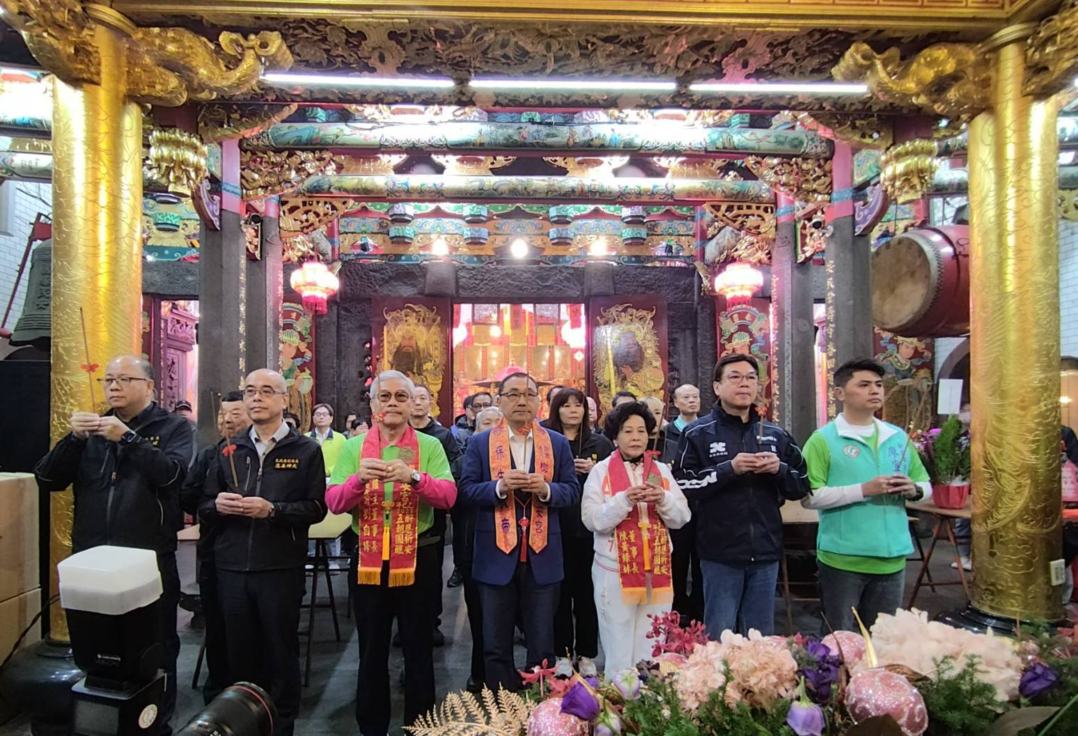 樹林濟安宮南北保生大帝徒步遶境　侯友宜參拜祈福