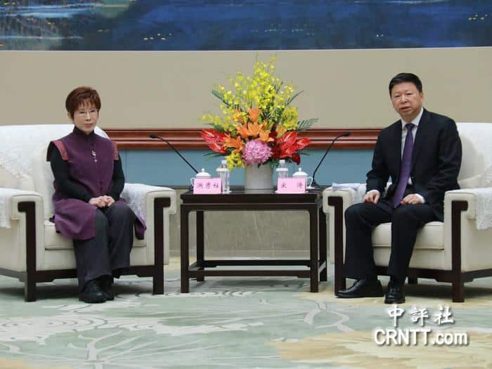 宋濤會見洪秀柱:推動兩岸交流合作　洪:要守護中華文化的根