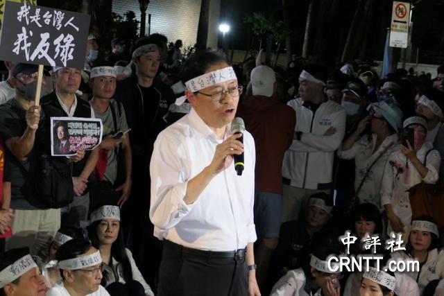 赴北檢挺藍營抗爭　張善政怒喊：司法已死　變成打擊政敵工具