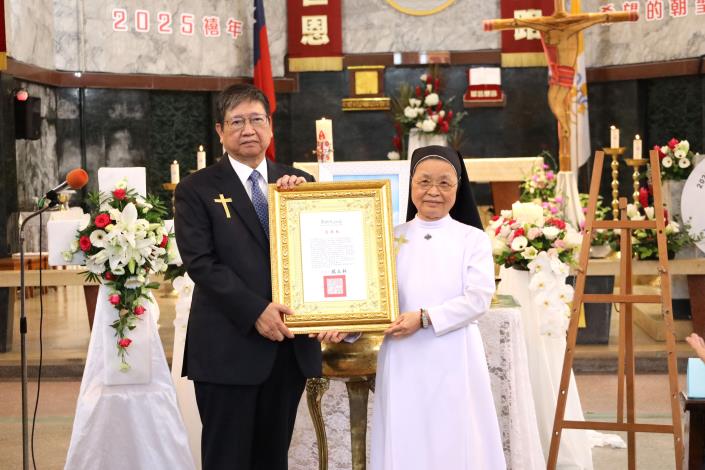 義大利修女趙秀容殯葬彌撒　楊文科頒褒揚狀及永遠懷念