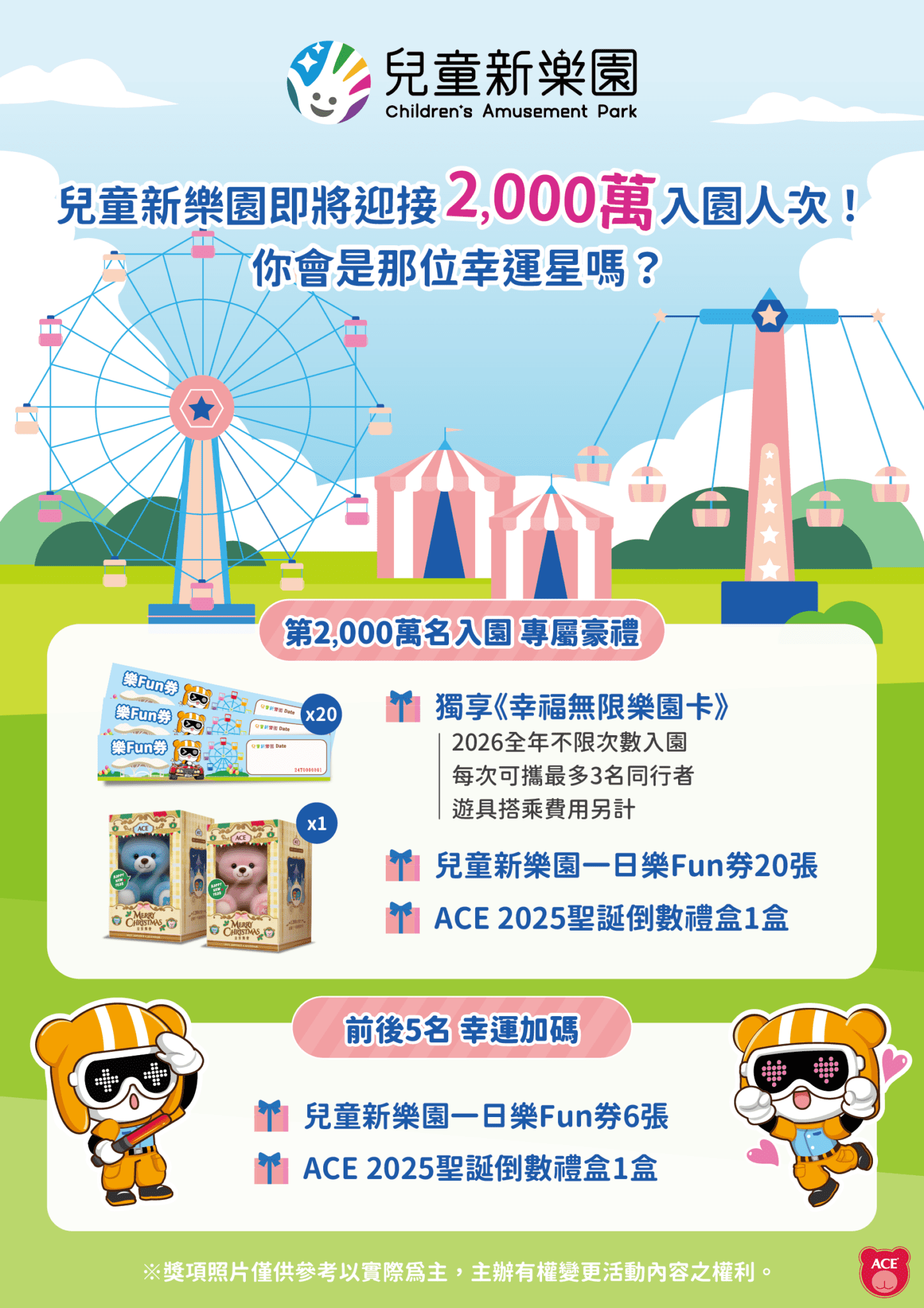 兒童新樂園遊客將破2,000萬　幸運兒可獲全年免費入園