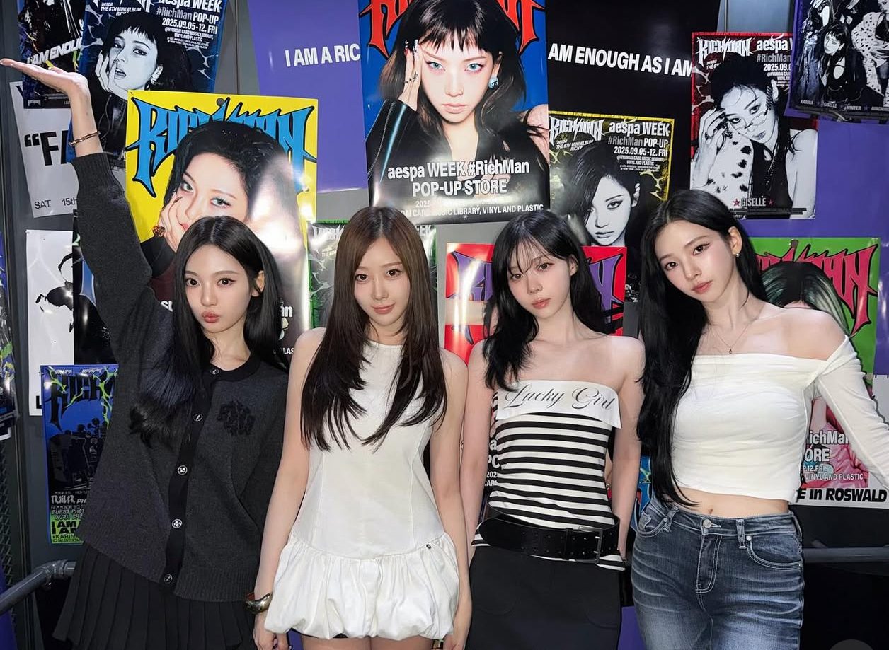 韓國女團 aespa 為主題快閃店登陸台北 錄製影片向台迷問候
