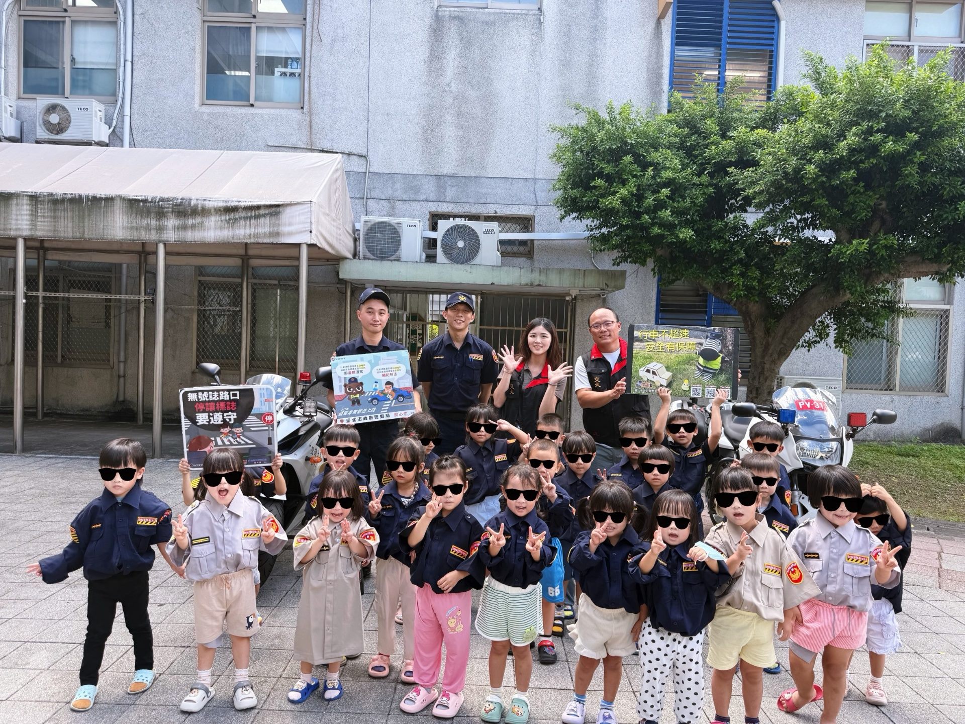 卡哇伊小警察登場　幼兒園化身交安小學堂