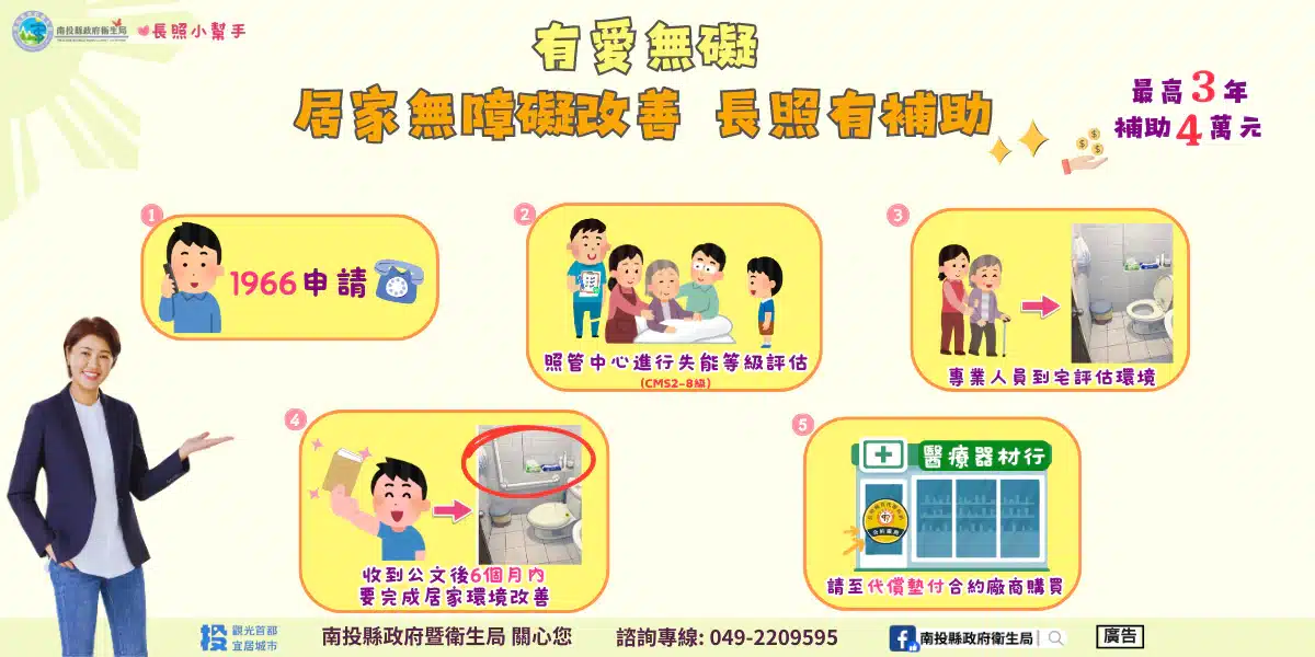 有愛無礙　居家無障礙改善　長照有補助