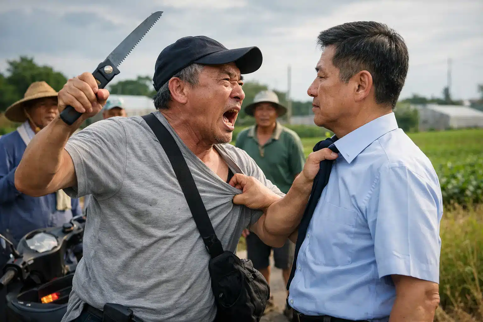 高二監典獄長遭退休管理員持折疊鋸當街威嚇　已向大樹分駐所報案提告