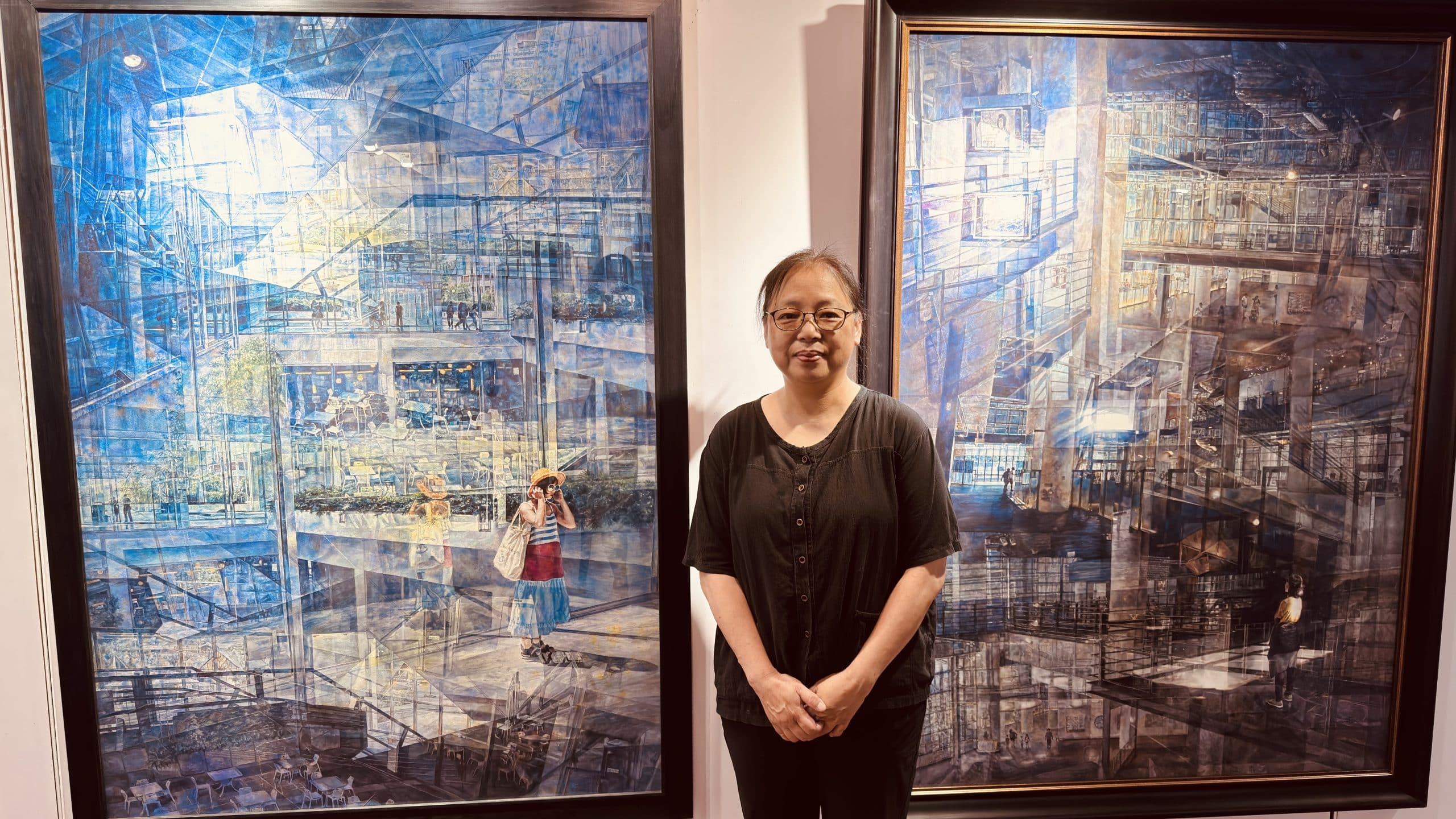 游雯珍疊影水彩畫展在蕭如松藝術園區展出
