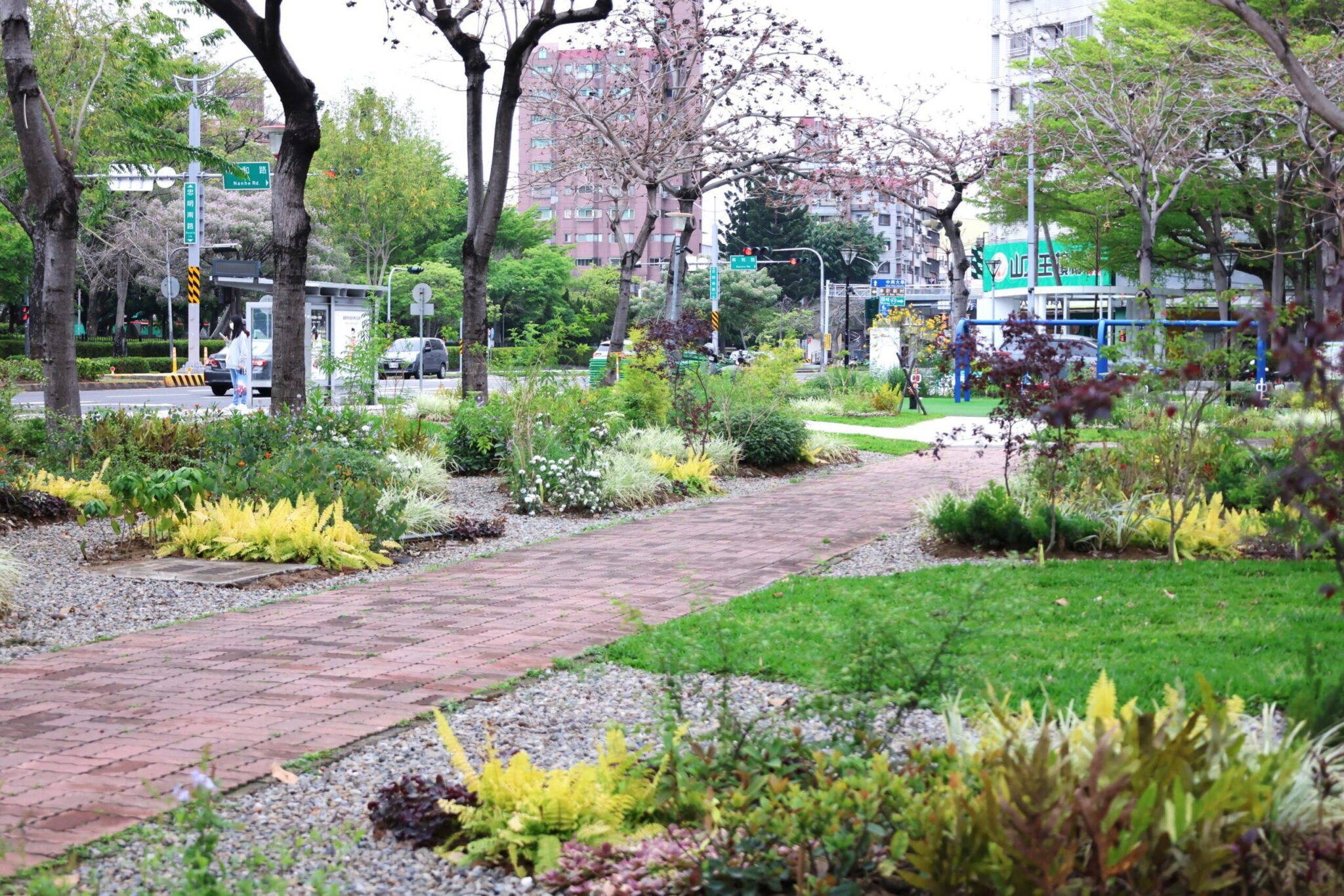 花之道計畫持續前進！ 　台中南區忠明園道綻放花園新貌