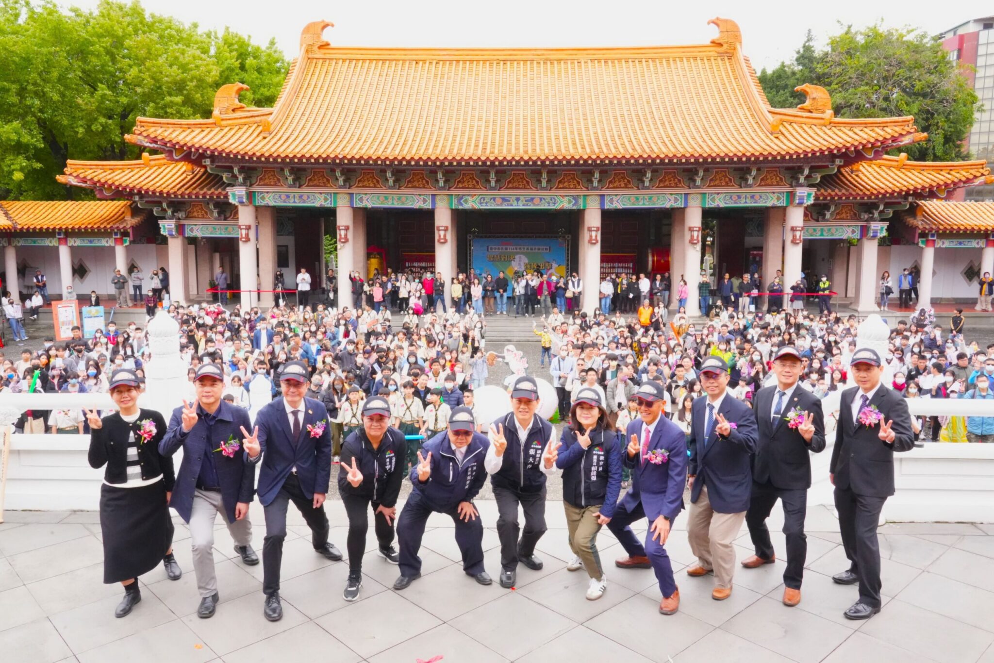 600名考生齊聚台中孔廟祈福　張副秘書長：祝學子心想事成、強棒出擊