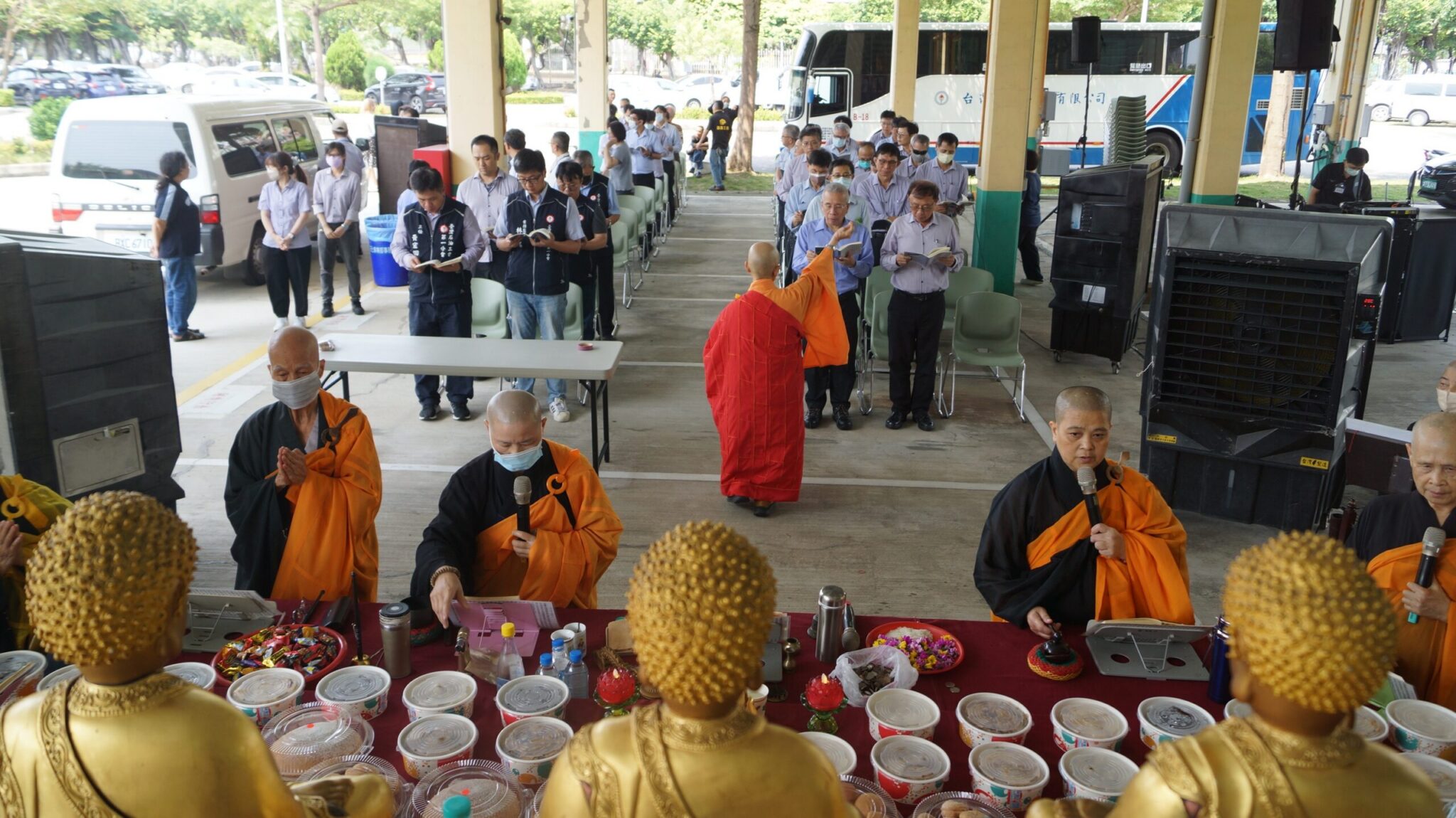 台灣中油石化事業部昨(4)日舉辦「114年度中元普渡祈安法會」。中油提供