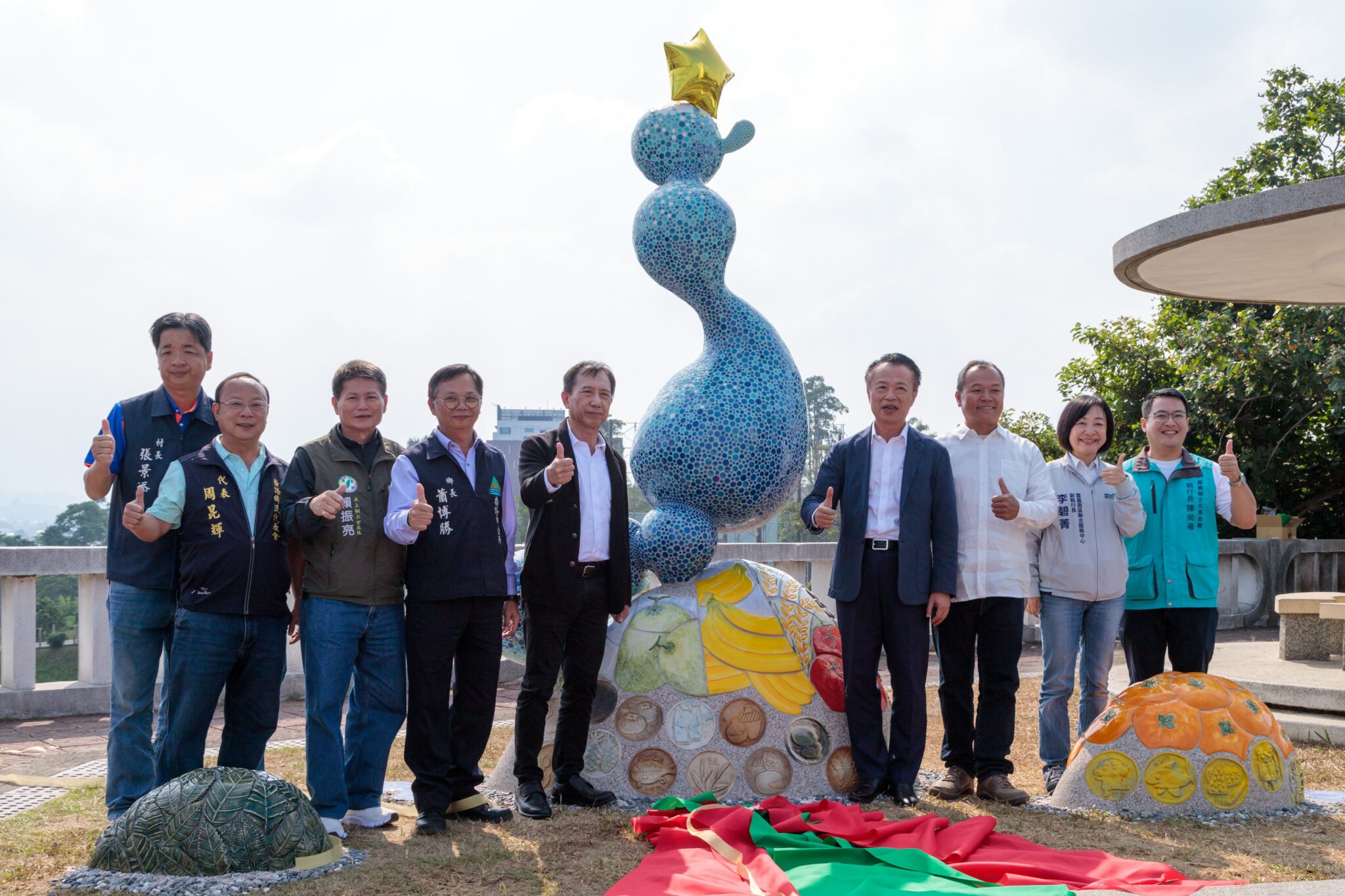 嘉義縣仁義潭全新地標「樂山樂水」揭幕　青銀世代共創家鄉記憶
