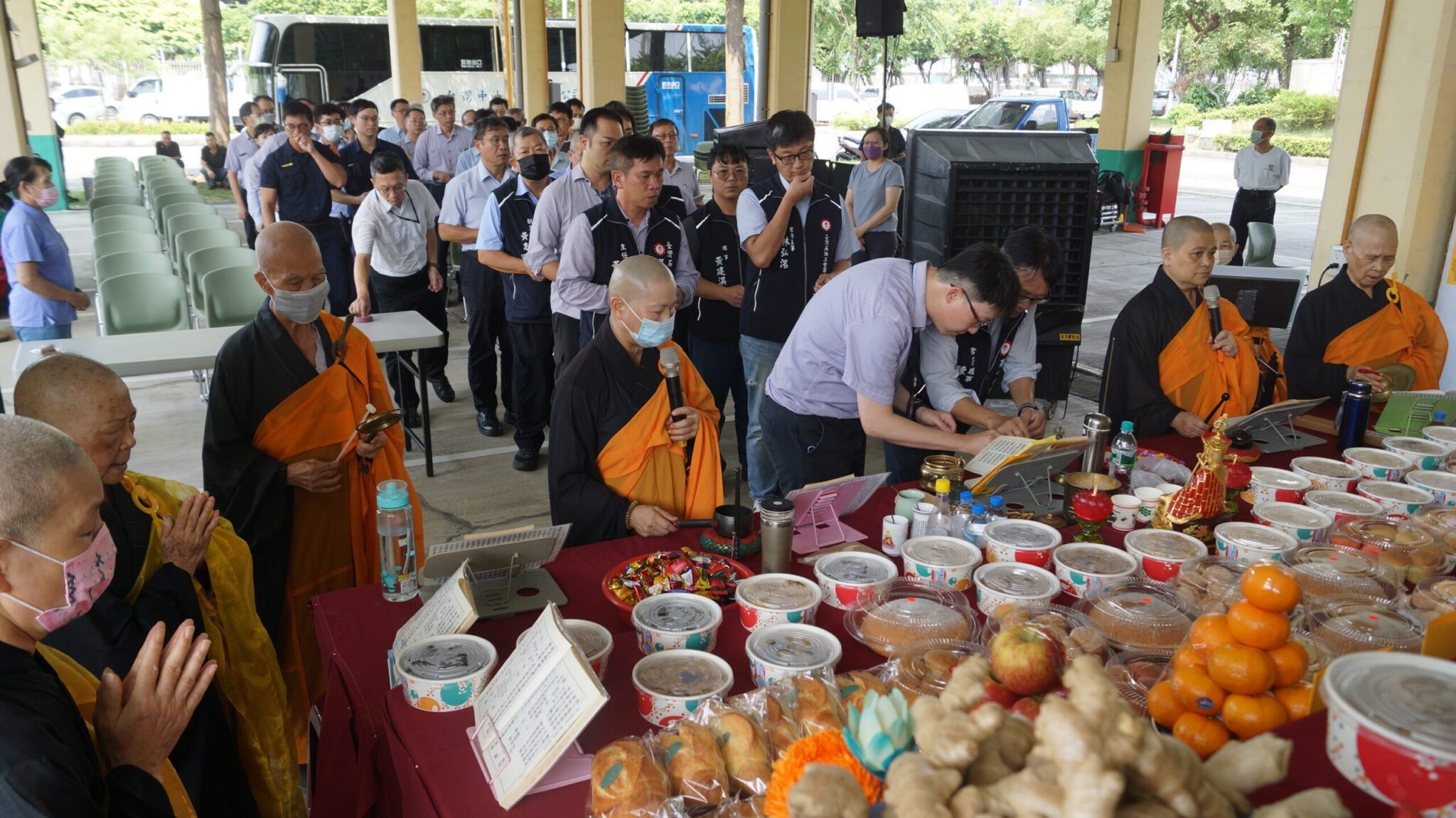 台灣中油石化事業部昨(4)日舉辦「114年度中元普渡祈安法會」。中油提供
