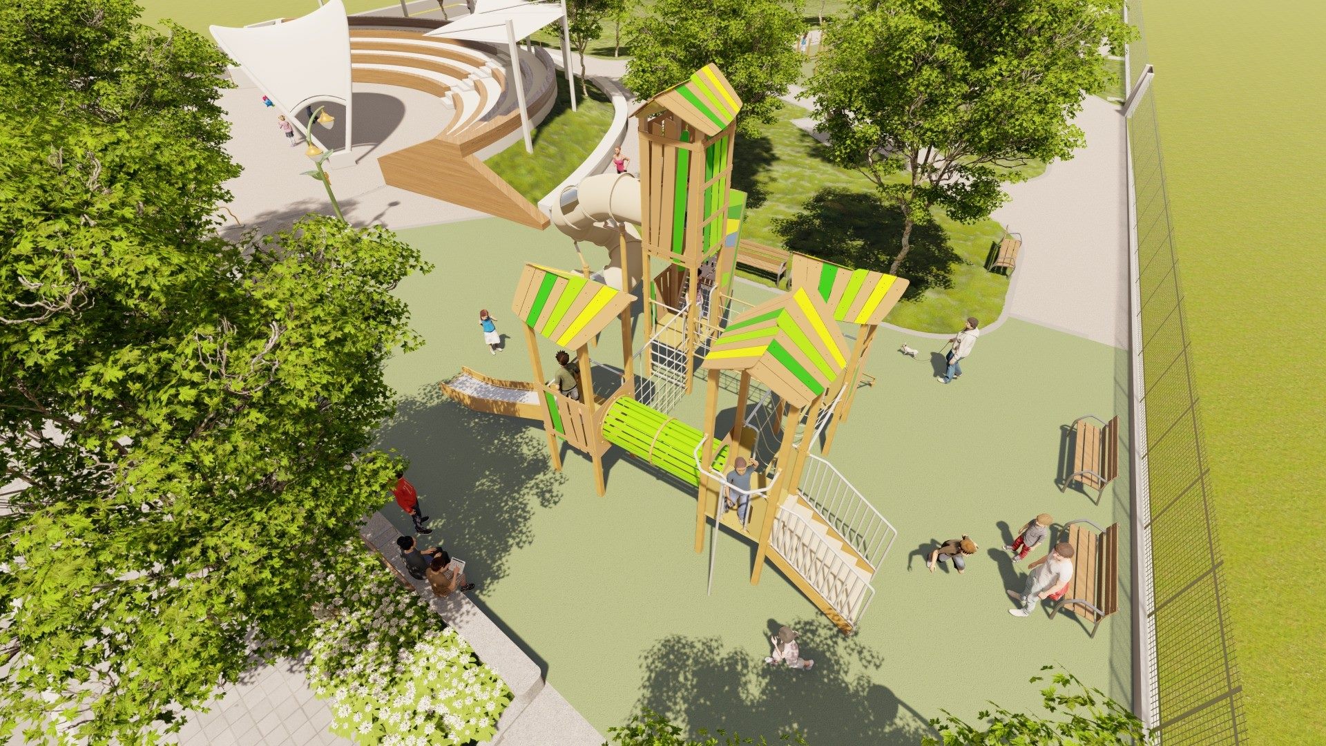 公園也會呼吸!內湖康樂綠地升級2.0 樹屋遊戲場成亮點 公園也會呼吸!內湖康樂綠地升級2.0 樹屋遊戲場成亮點