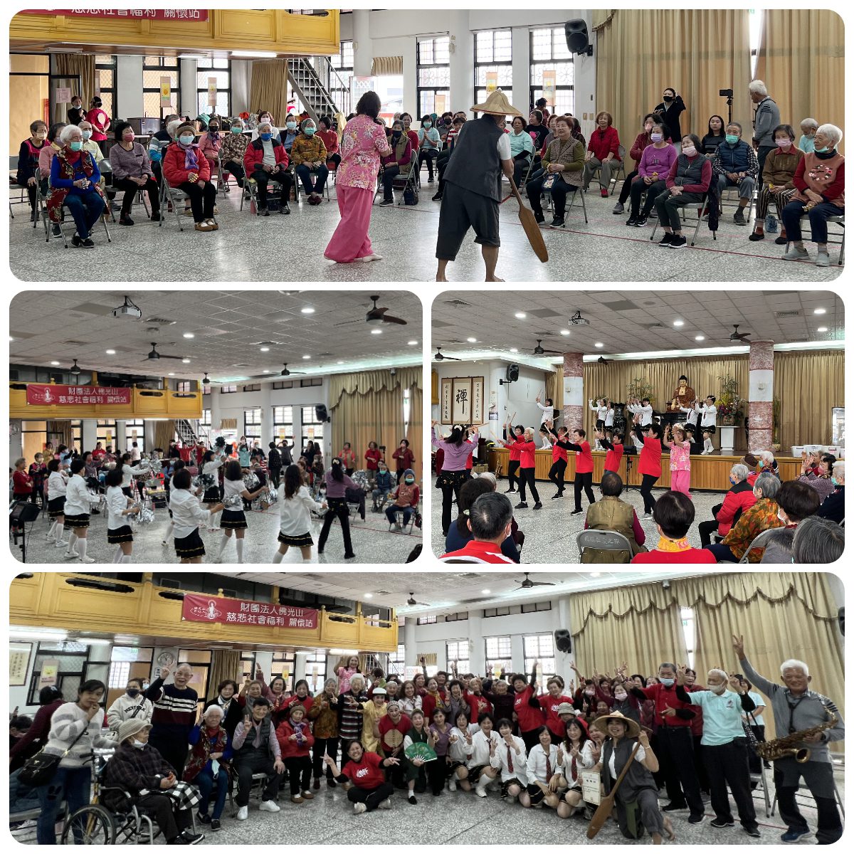 蘭陽仁愛之家歲末聯歡　點亮心燈迎馬年　妙志法師準備健康蛋奶蔬食熱情招待長者