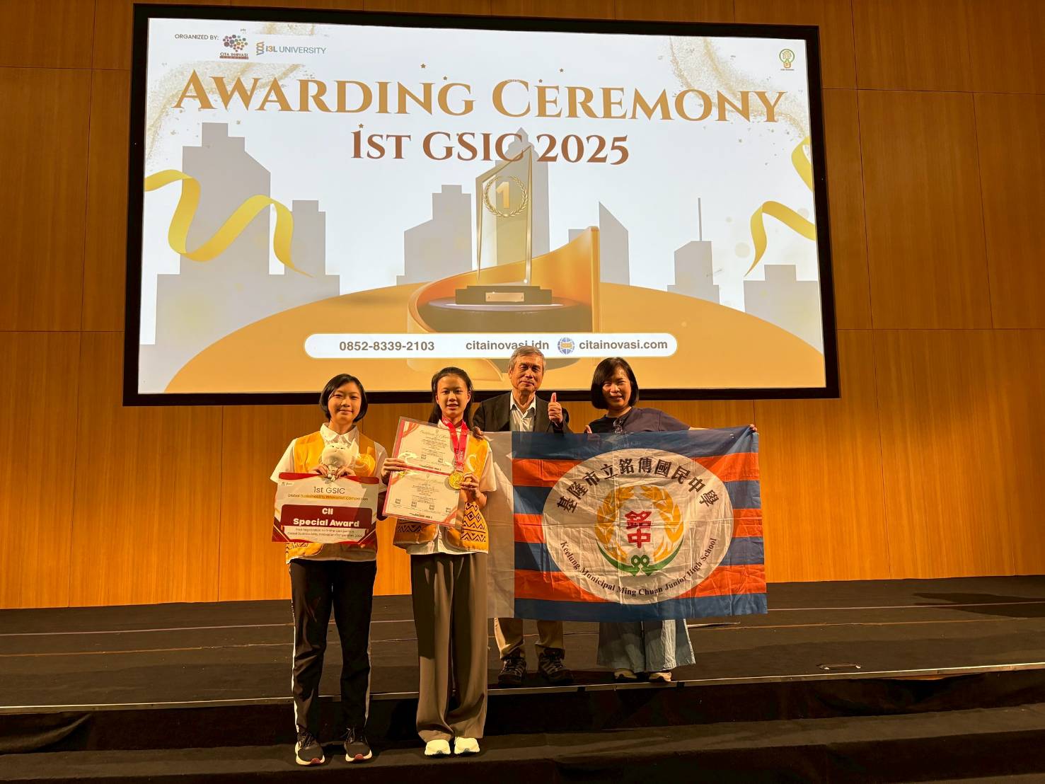 基隆銘傳國中勇奪IEYI金牌　再獲GSIC雅加達發明展國際雙金