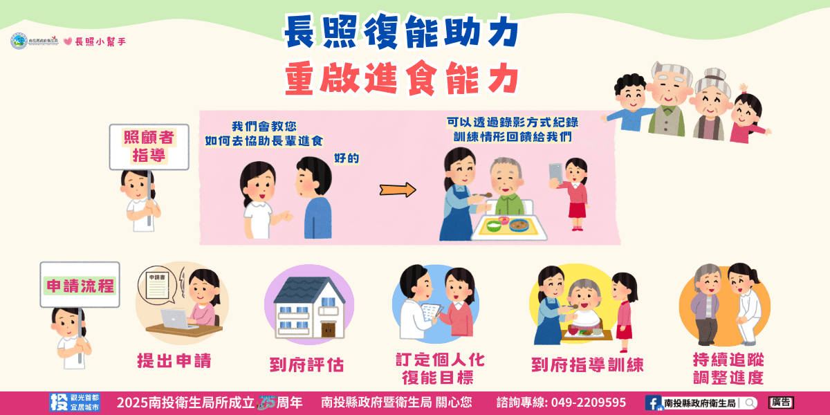 投縣府重視長照復能助力　重啟進食能力!