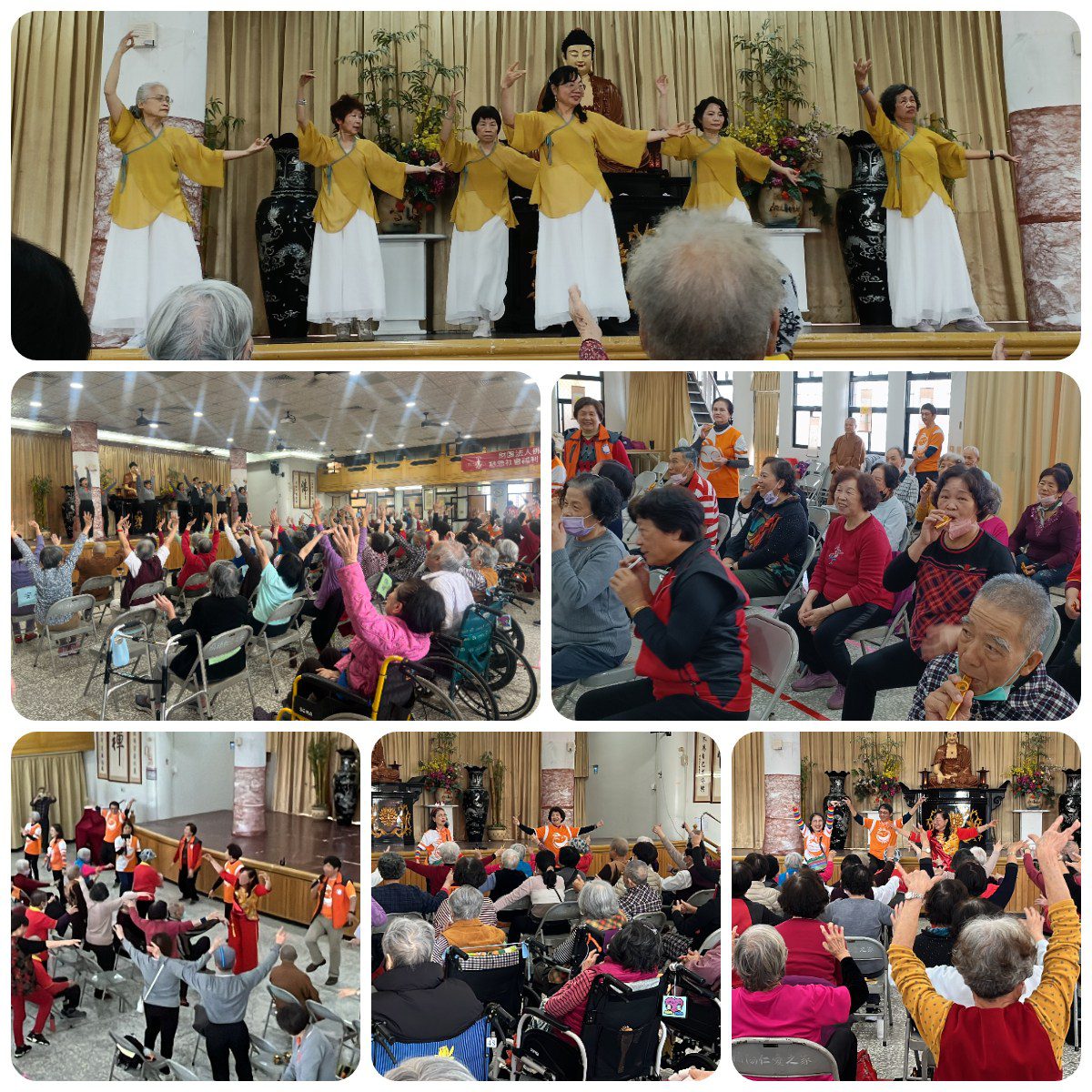 中天寺、公益團體陪伴長者　天天哈樂DAY　蘭陽仁愛之家歌舞表演　現場氣氛熱絡歡笑聲不斷