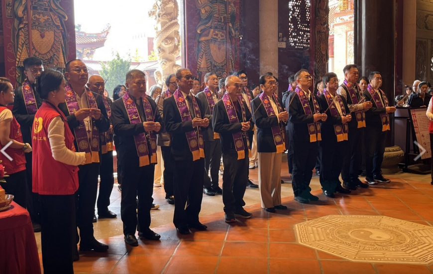 張榮恭參訪台胞信仰中心慧聚天后宮　會晤昆山台協會長孫德聰　提出「和陸興台」主張