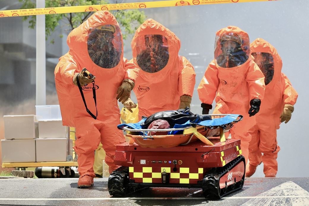 視導楠梓科技產業園區跨局處搶救演習 　陳其邁：展現圖資整合與科技救災應變效能 公私協力提升產業防災韌性