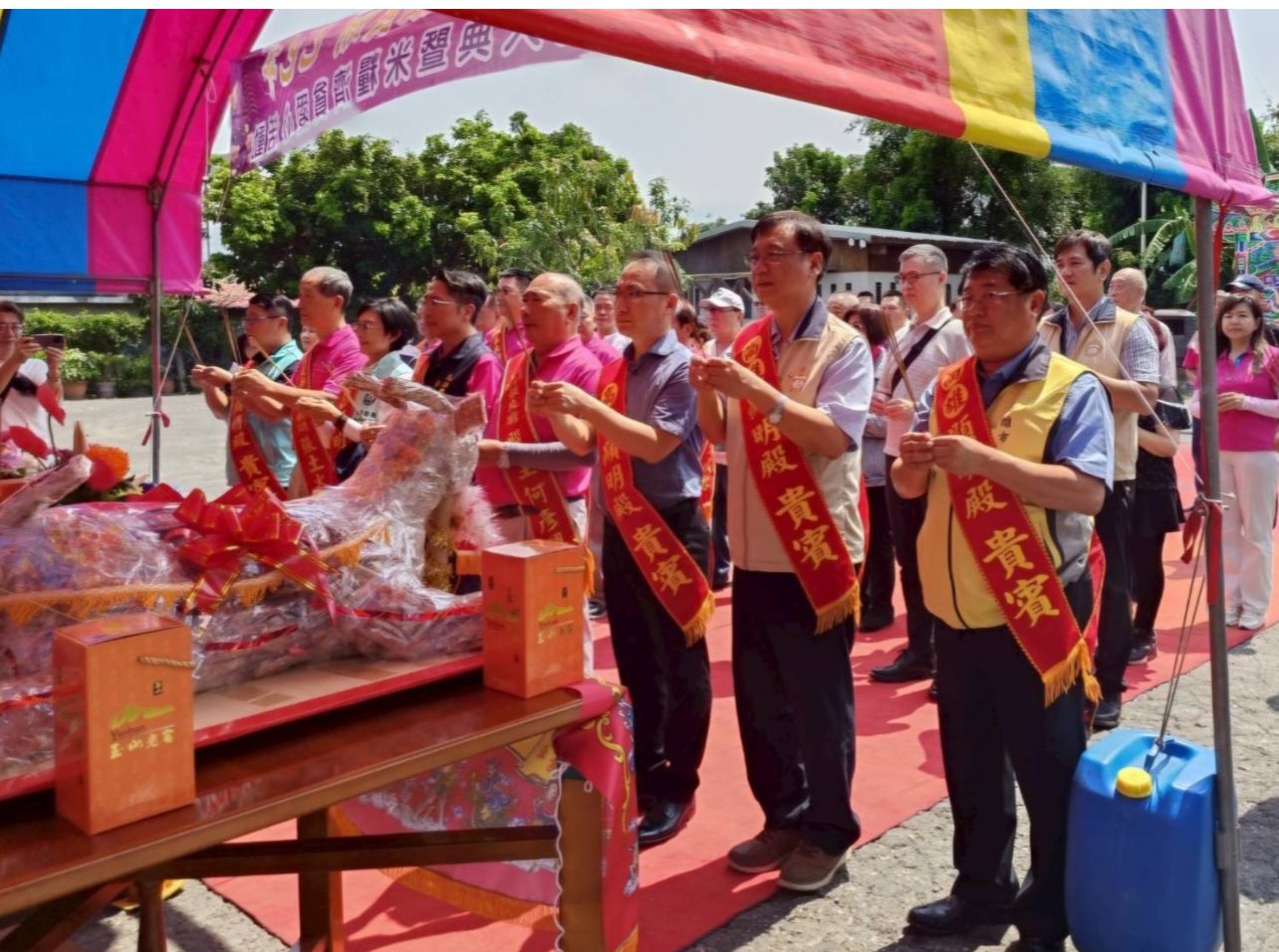 慶讚中元大典暨米糧濟貧　張良廟與榮民服務處共助弱勢　