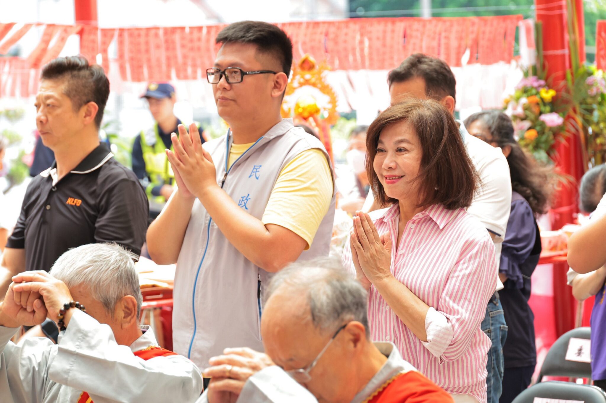 關聖帝君聖誕　基隆慈修宮祝壽典禮隆重舉行　邱佩琳揭匾祝賀