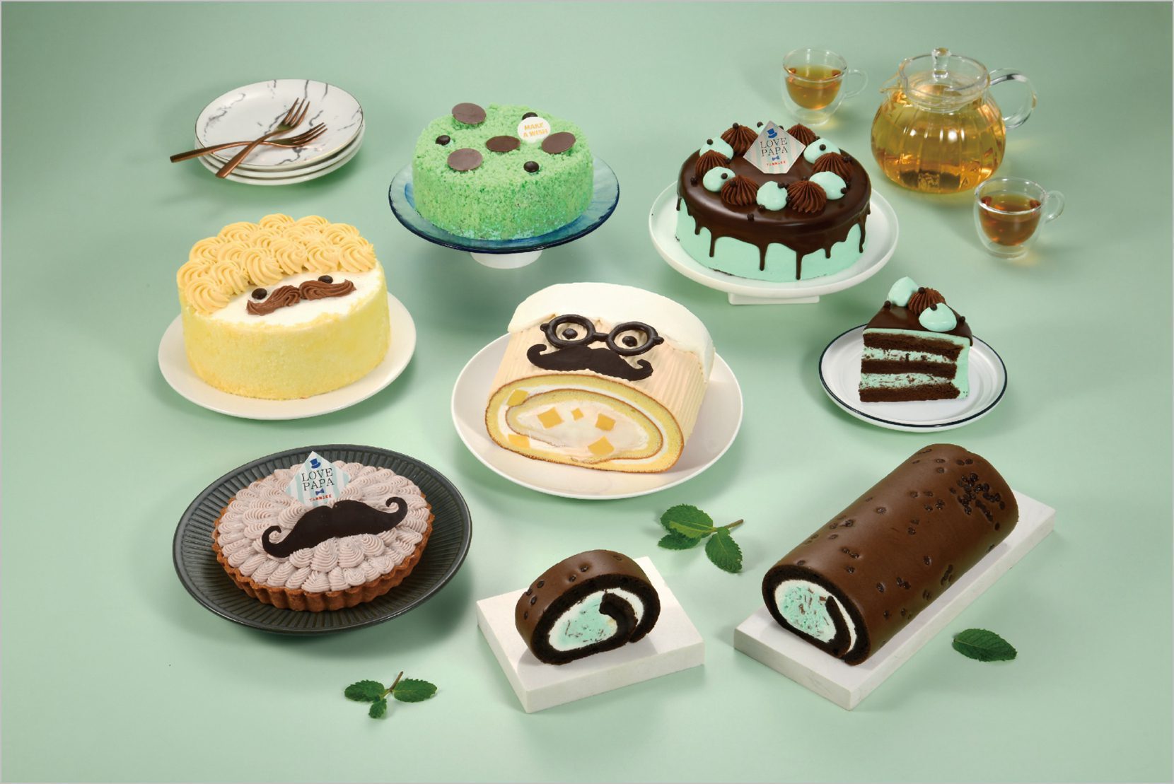 亞尼克「薄荷季」陪老爸味蕾放暑假：焦糖布丁 × 芒果百香蛋糕！