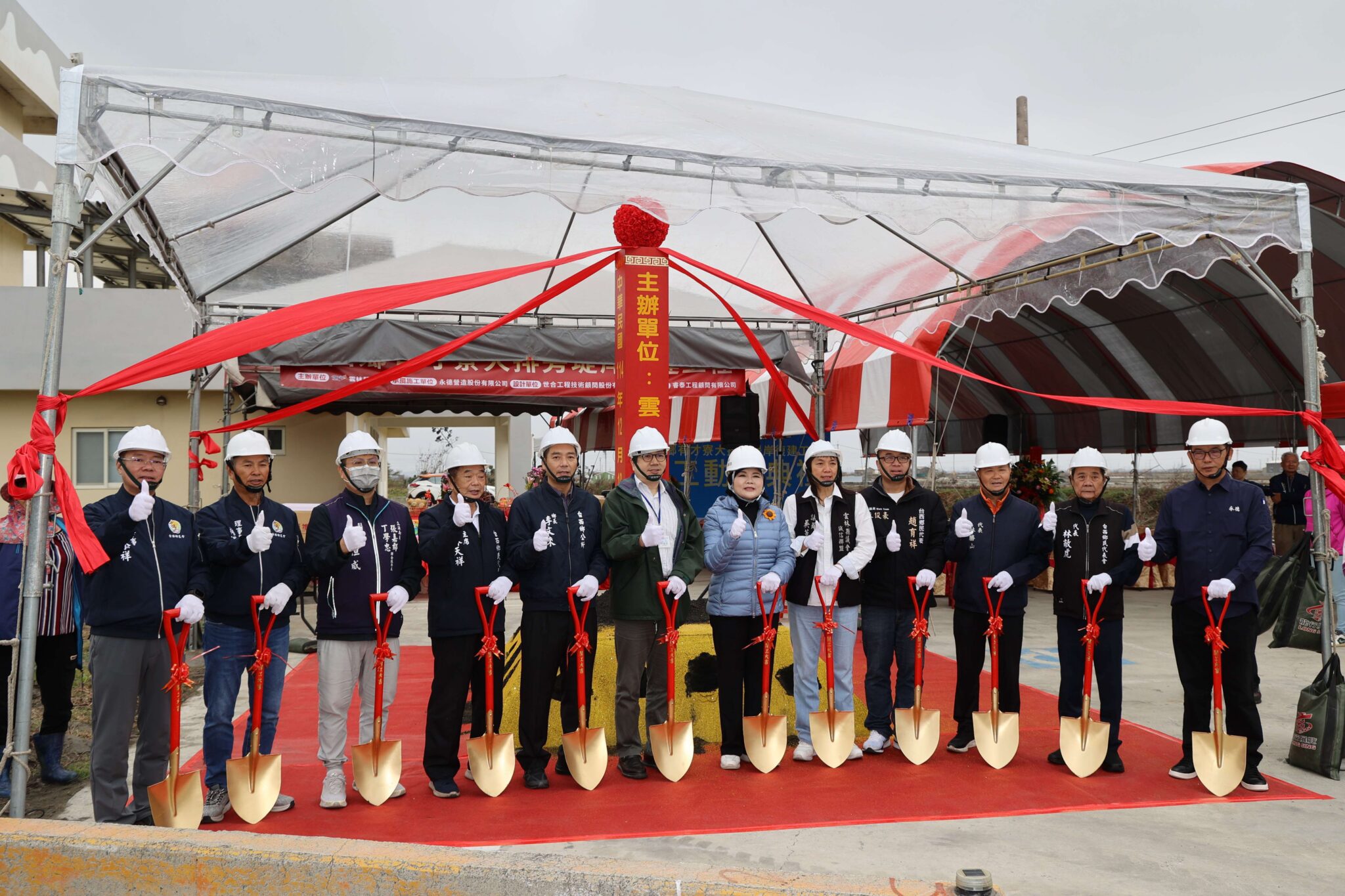 有才寮大排旁堤岸復建工程開工 張麗善縣長:提升防洪韌性 守護鄉親生命財產安全