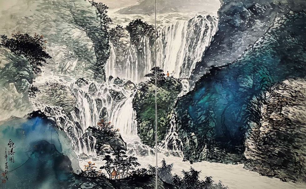「壯麗山河—黃乾成(黃宇立)水墨創作展」北港文化中心展出