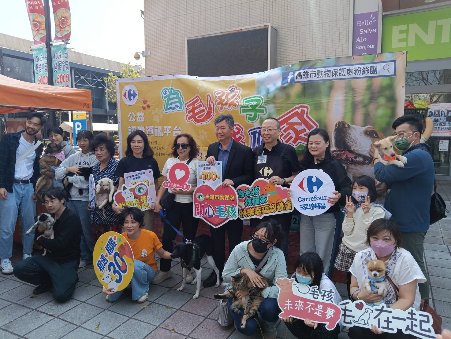 高市動保處與家樂福合作第100場認養會　首度為寵物兔鼠找新家