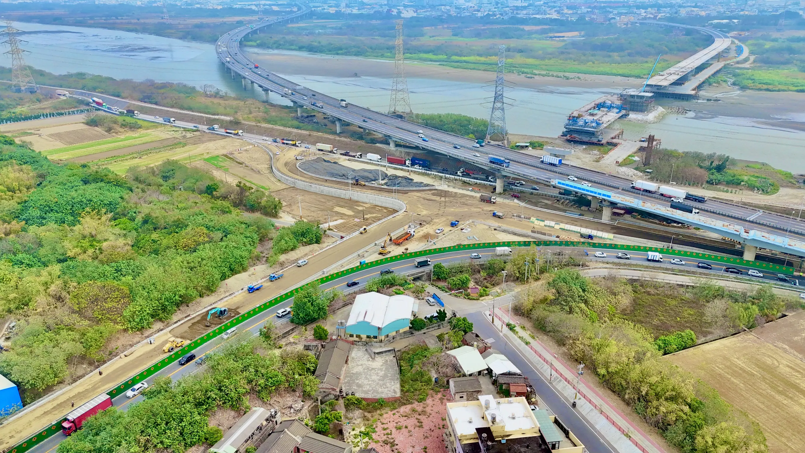 用路人注意！　彰化和美端橋梁引道施工 2/6起台61乙東行線進行交通管制